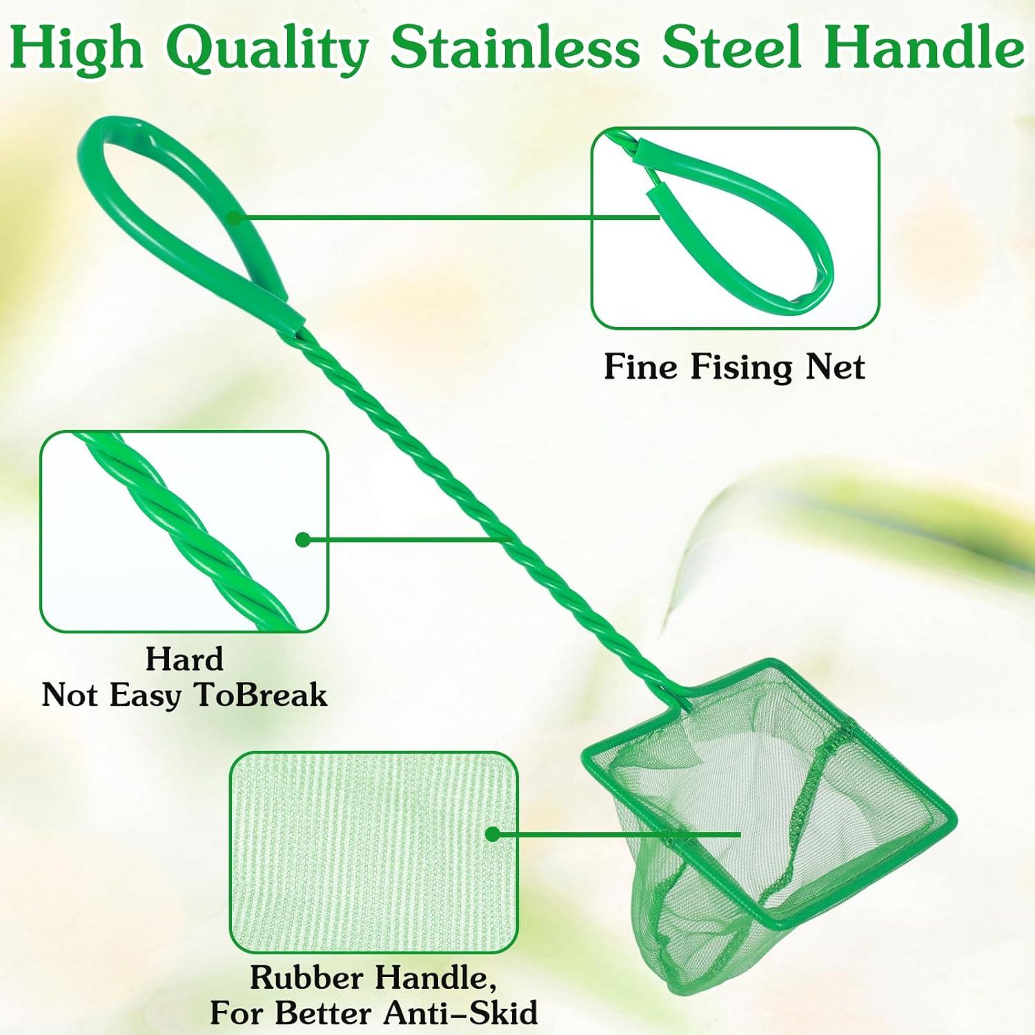 Set de 2 Redes de Acuario Nogeqi 7.6cm y 10.2cm Malla Fina