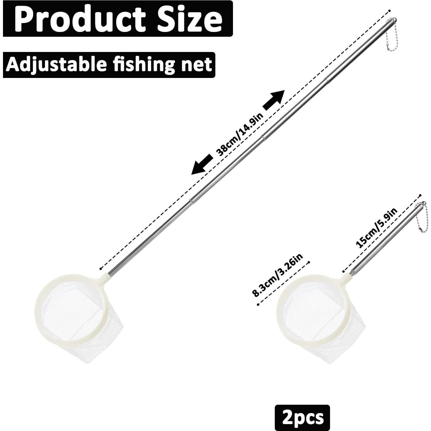 2 Redes de Pesca Redondas QfwdfcTrenz para Acuario 7.62 cm