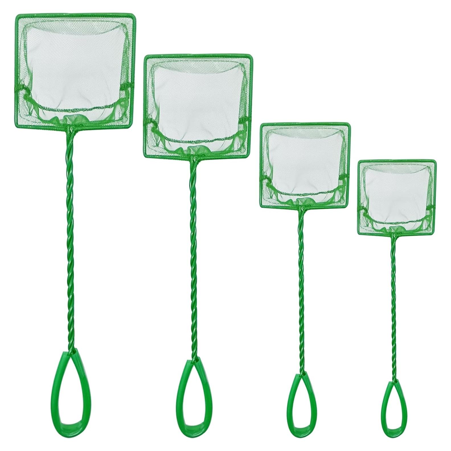 Paquete de 4 Redes para Peces QXBXYHM - Malla Fina Verde