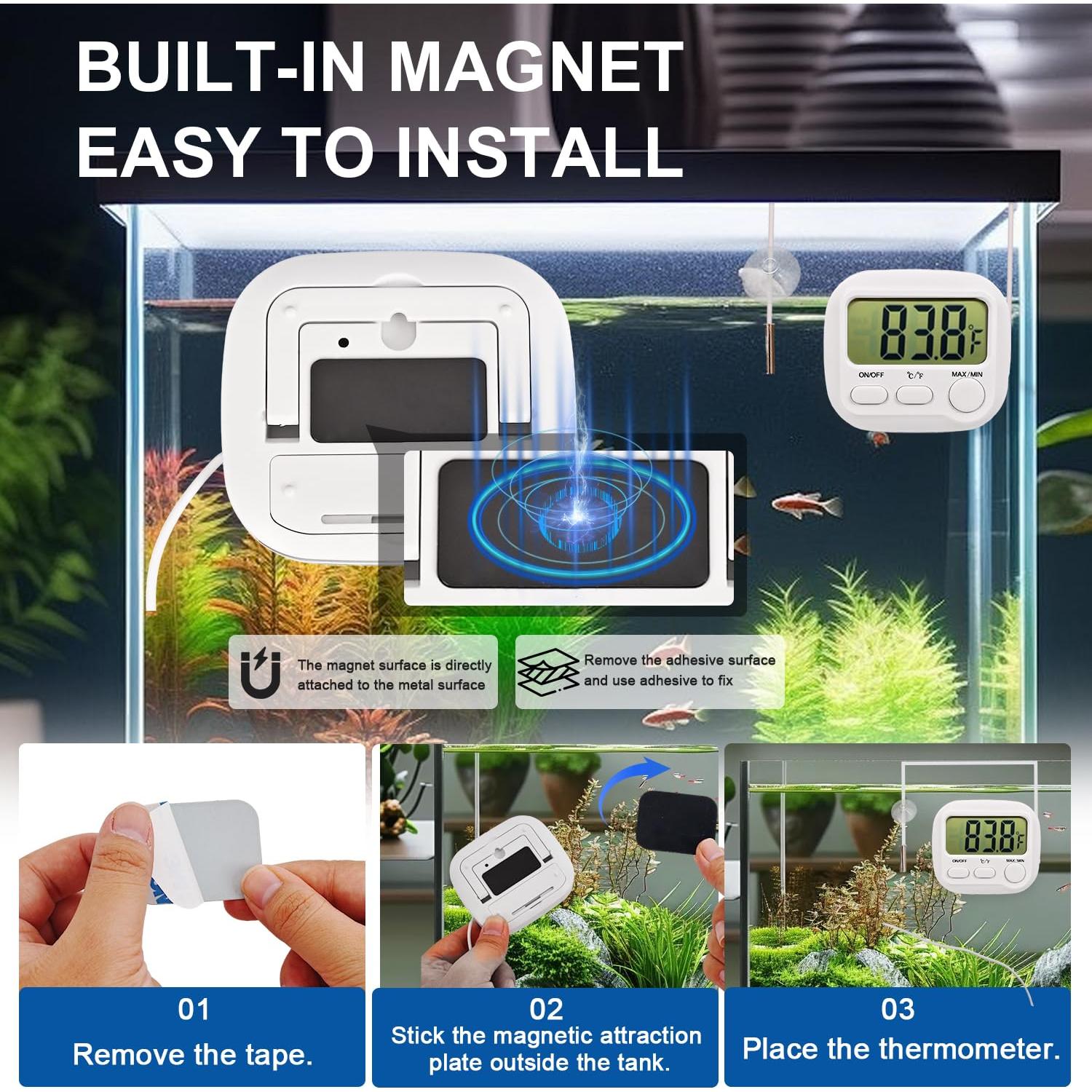 Termómetro Digital de Acuario PAULTEMP TYJ-005 LCD -50C a 300C