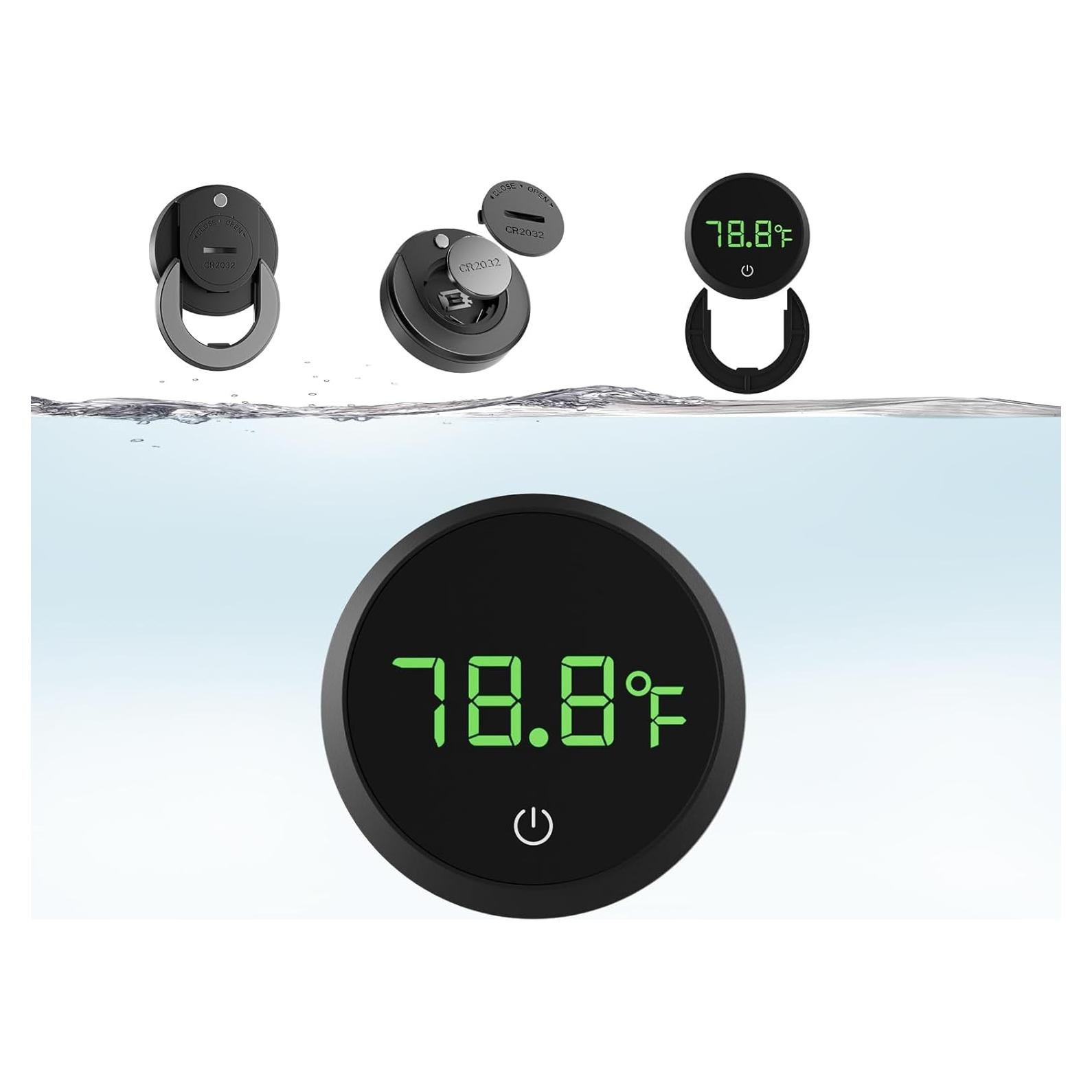 Termómetro Digital Acuario Carefree Fish CR2032 Pantalla LED