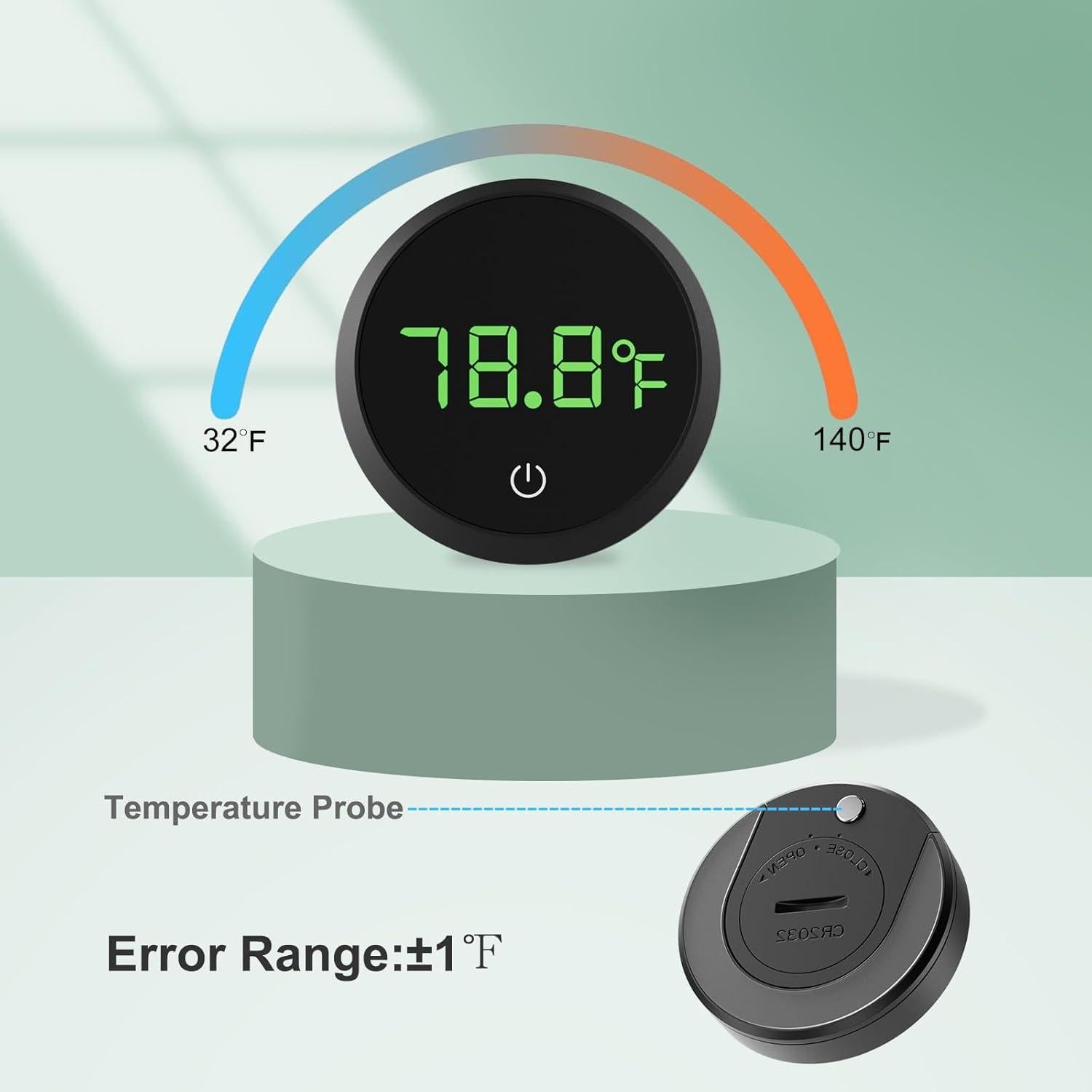 Termómetro Digital Acuario Carefree Fish CR2032 Pantalla LED