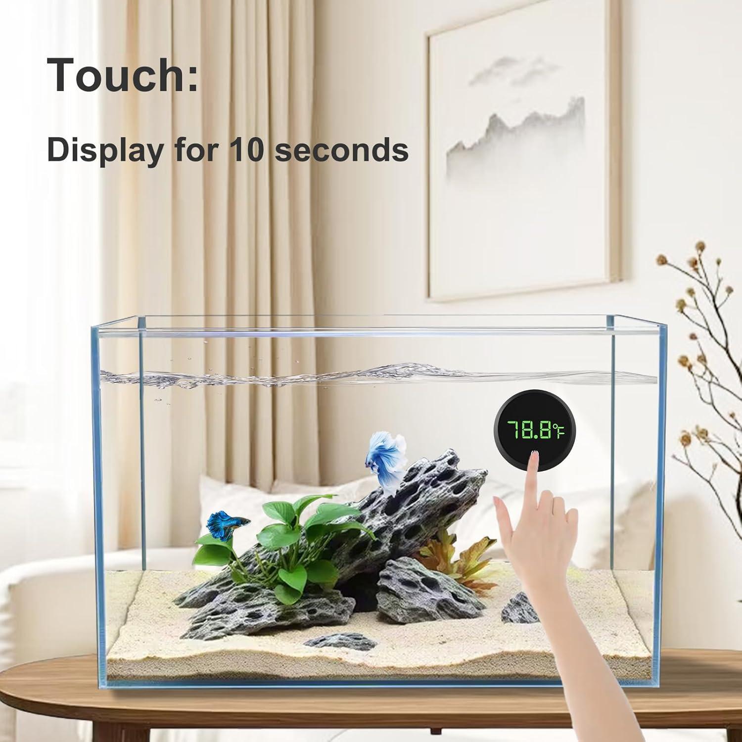 Termómetro Digital Acuario Carefree Fish CR2032 Pantalla LED