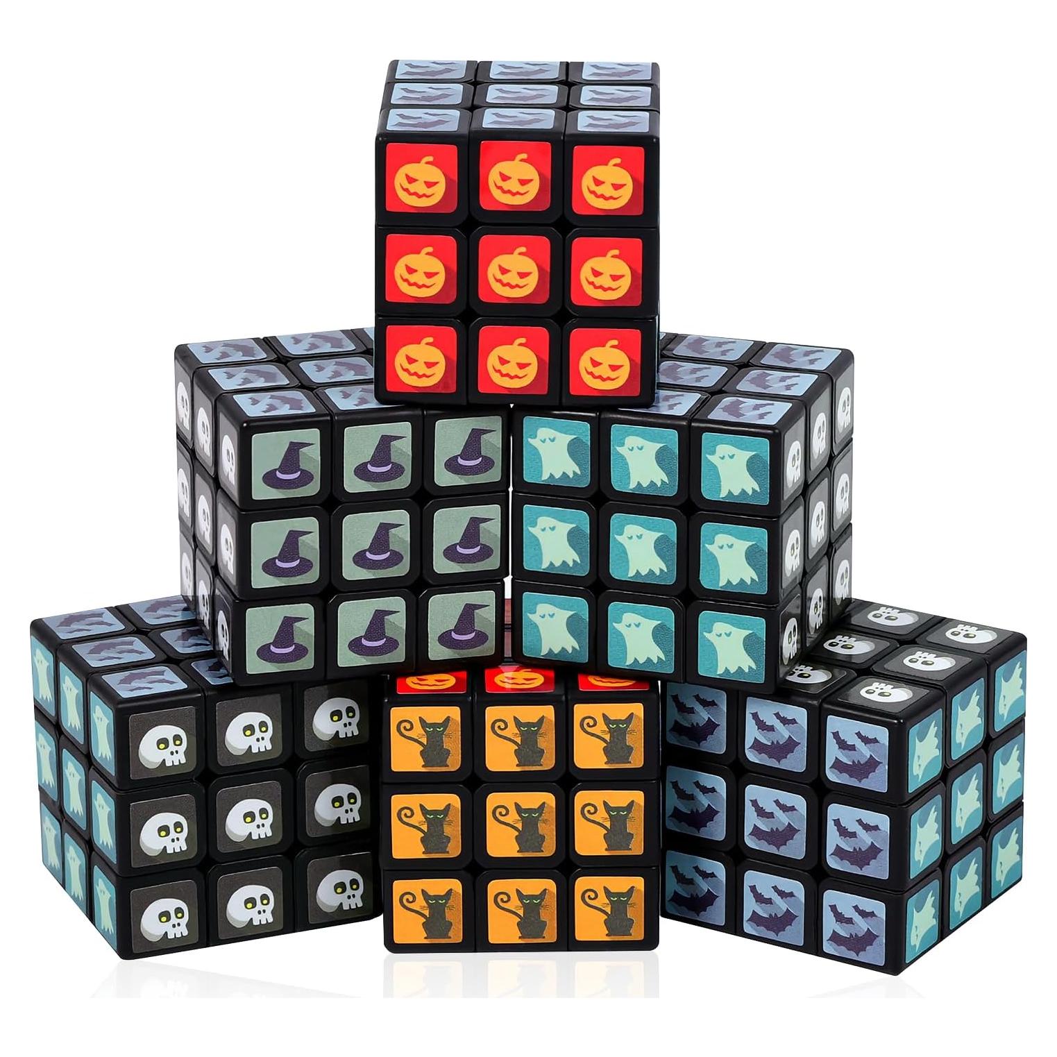 Paquete de 24 Mini Cubos de Halloween JOLLYFUN 3x3 cm