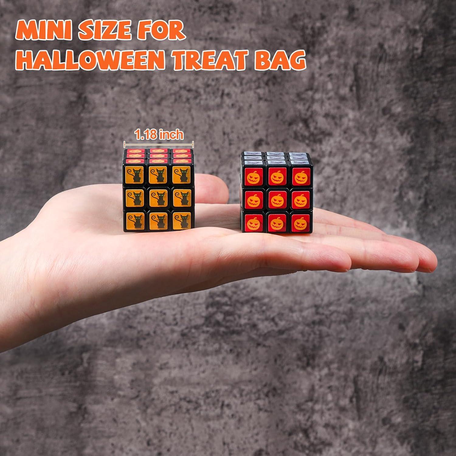 Paquete de 24 Mini Cubos de Halloween JOLLYFUN 3x3 cm