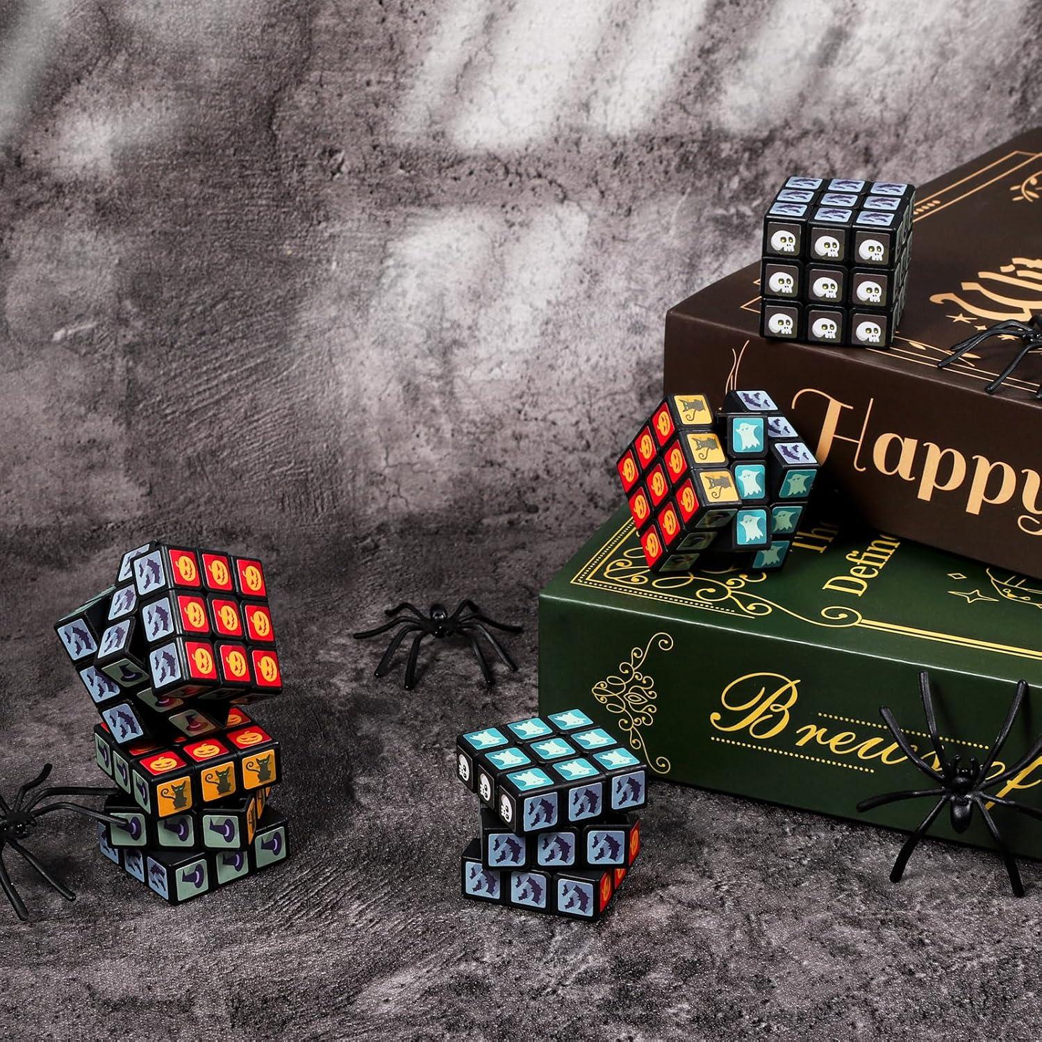 Paquete de 24 Mini Cubos de Halloween JOLLYFUN 3x3 cm