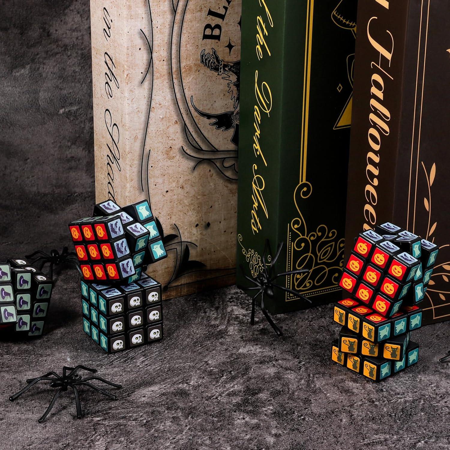 Paquete de 24 Mini Cubos de Halloween JOLLYFUN 3x3 cm