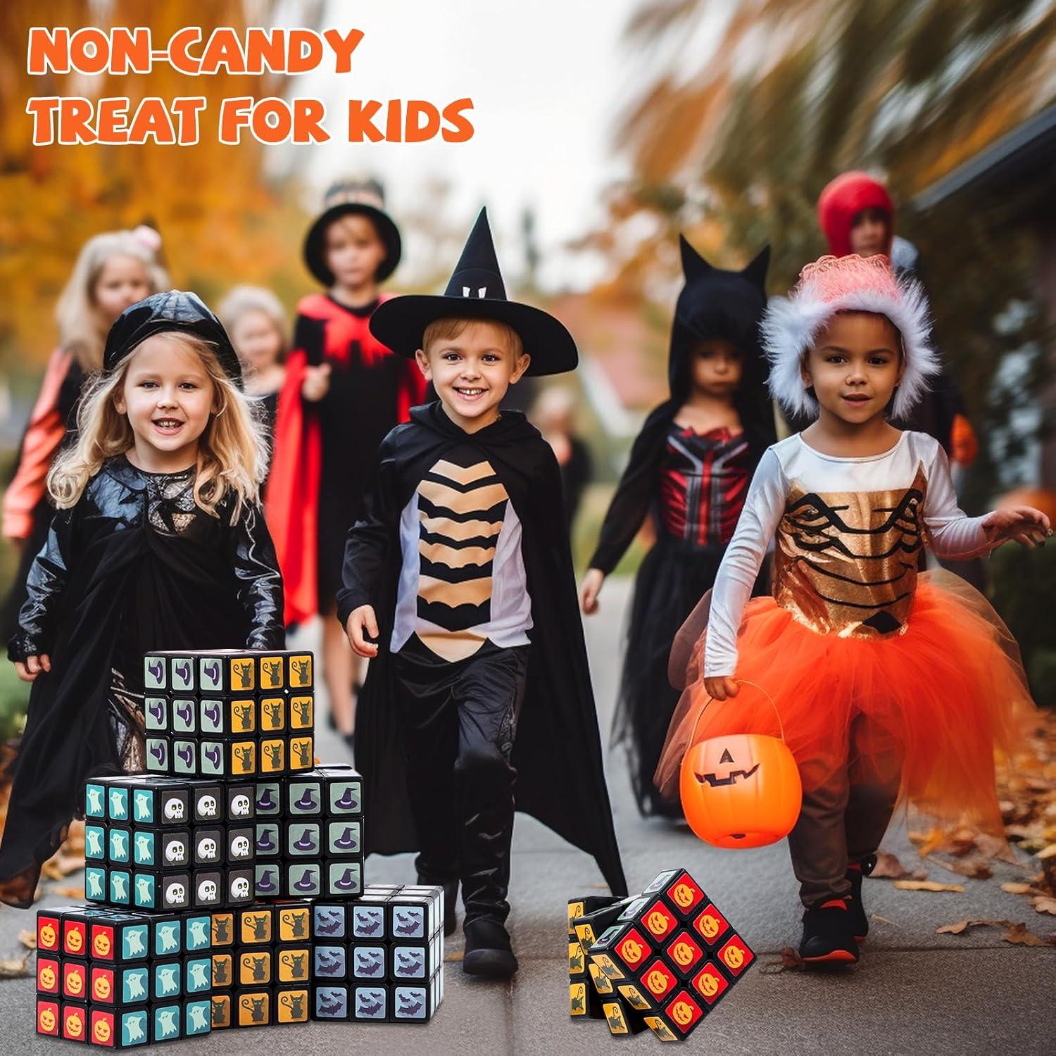 Paquete de 24 Mini Cubos de Halloween JOLLYFUN 3x3 cm