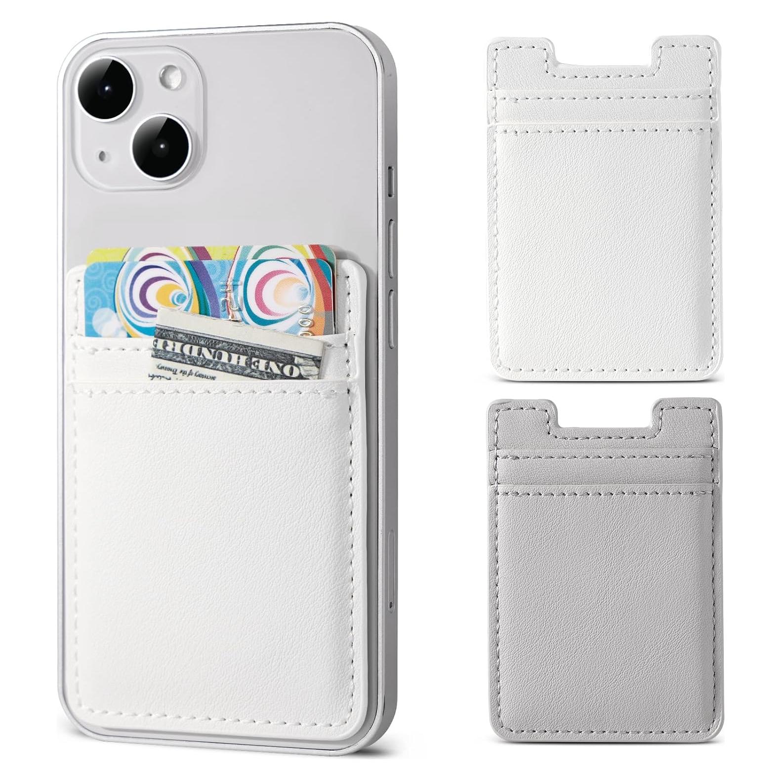 Cartera Adhesiva Fulgamo para Teléfono - 2 Pack, RFID, Cuero