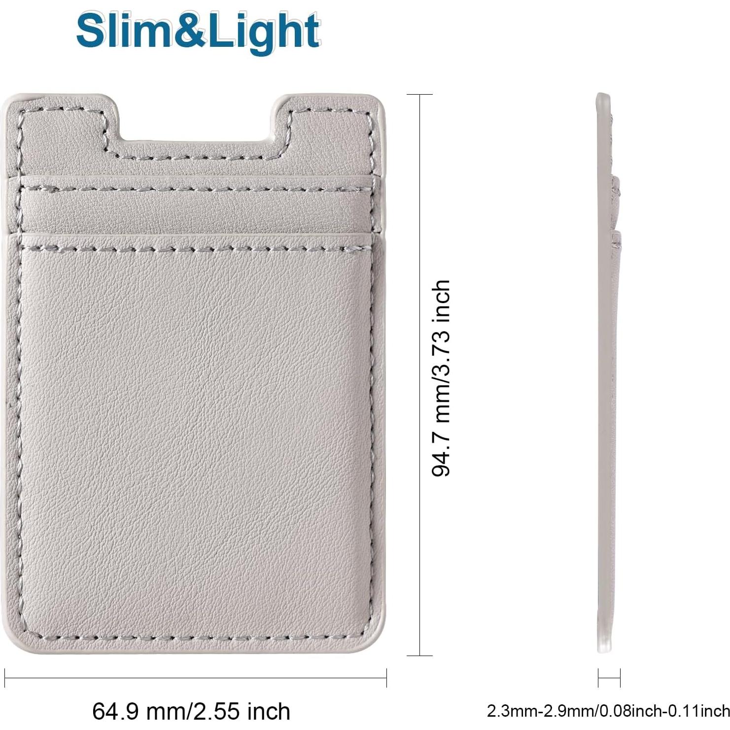 Cartera Adhesiva Fulgamo para Teléfono - 2 Pack, RFID, Cuero