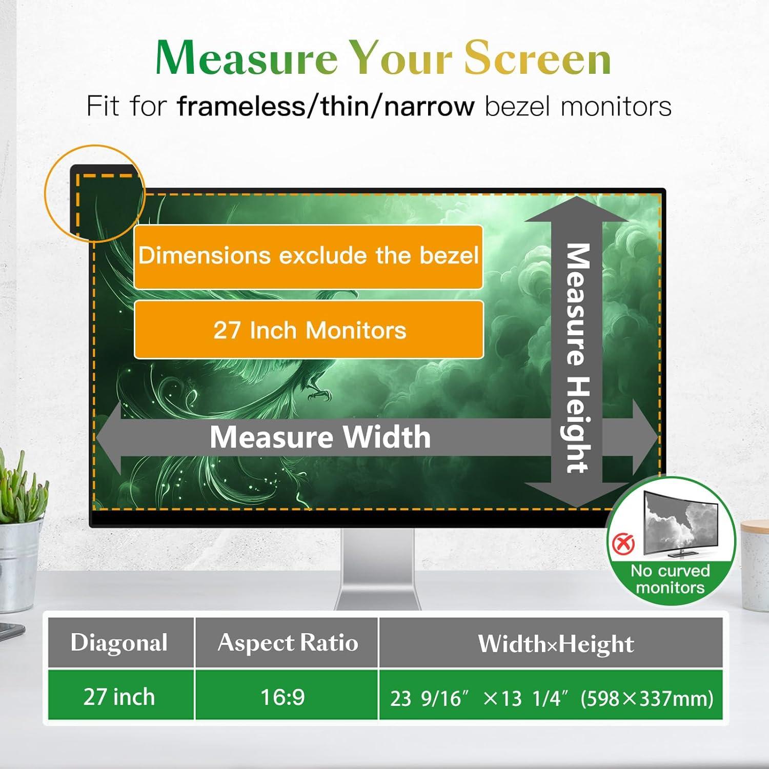 Filtro de Pantalla de Privacidad Magnético JEEETINTX 27" Antirreflejo