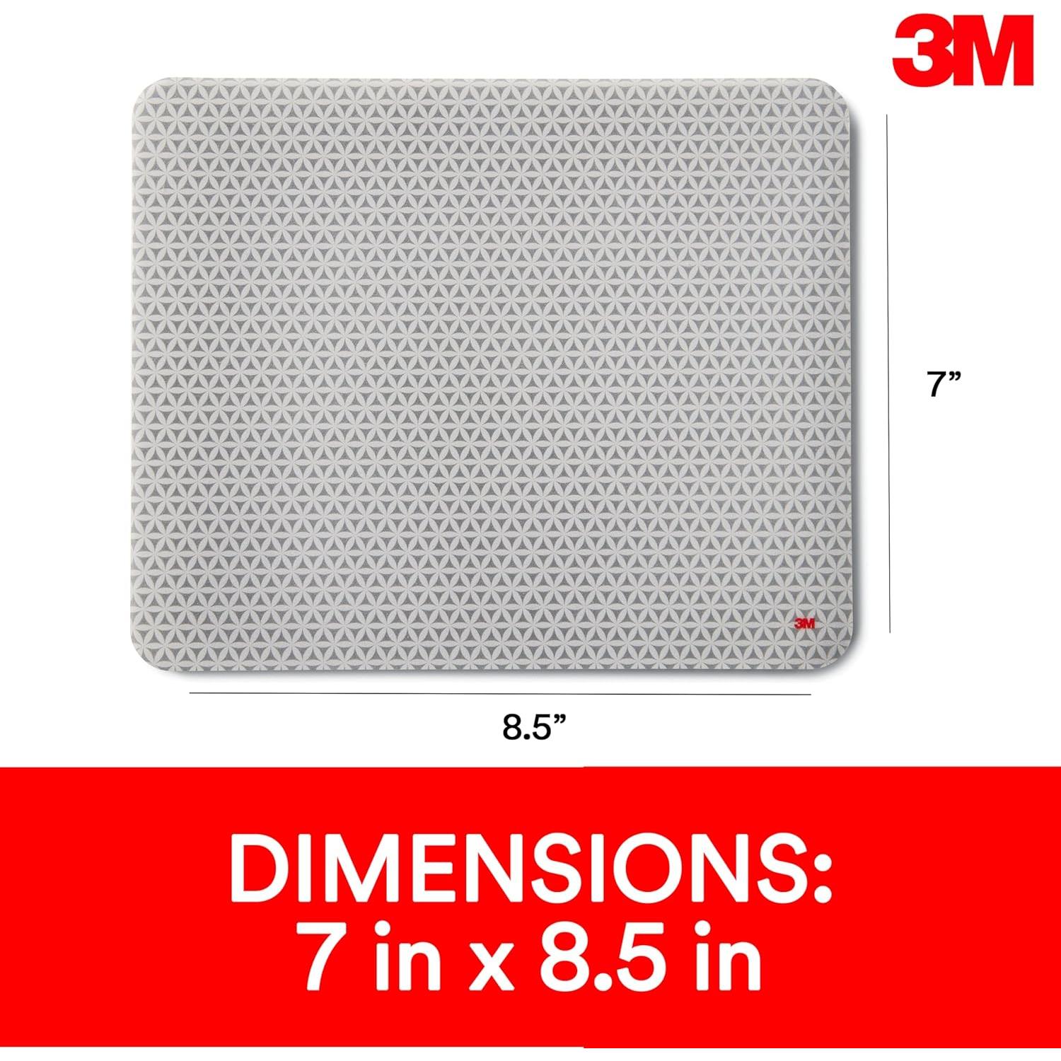 Alfombrilla de Ratón 3M MP200PS Gris 17.8x21.6 cm Reposicionable