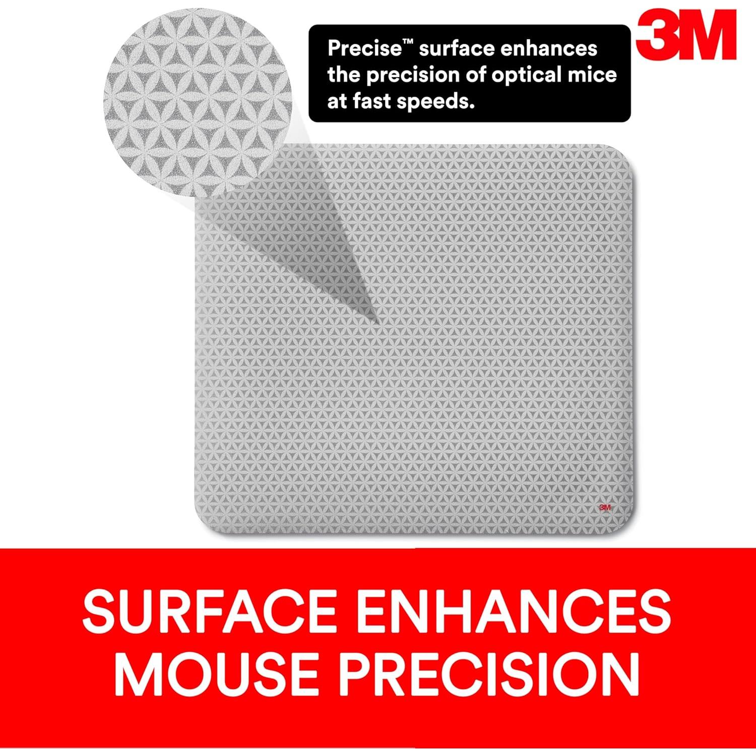 Alfombrilla de Ratón 3M MP200PS Gris 17.8x21.6 cm Reposicionable