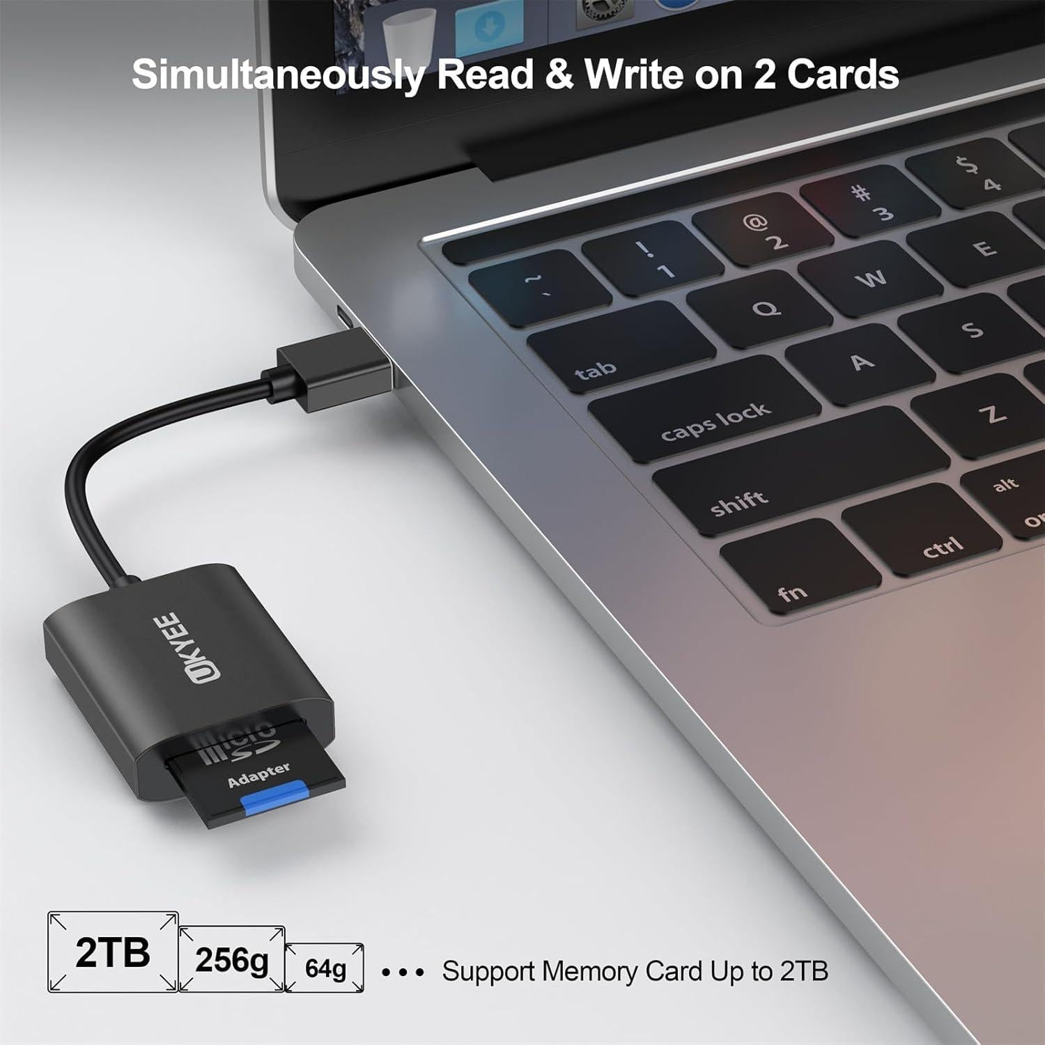 Lector de Tarjetas SD USB 3.0 UKYEE Doble Ranura 5Gbps