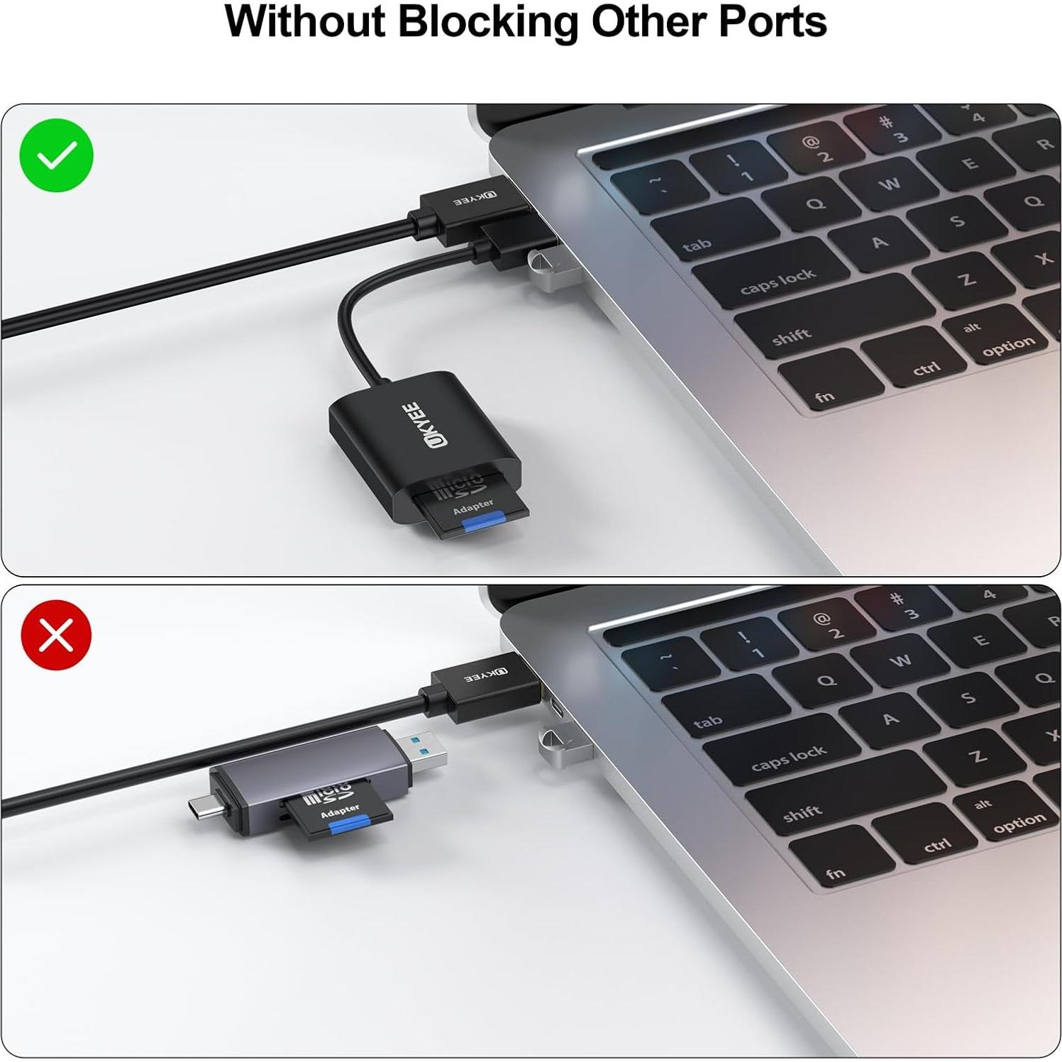 Lector de Tarjetas SD USB 3.0 UKYEE Doble Ranura 5Gbps