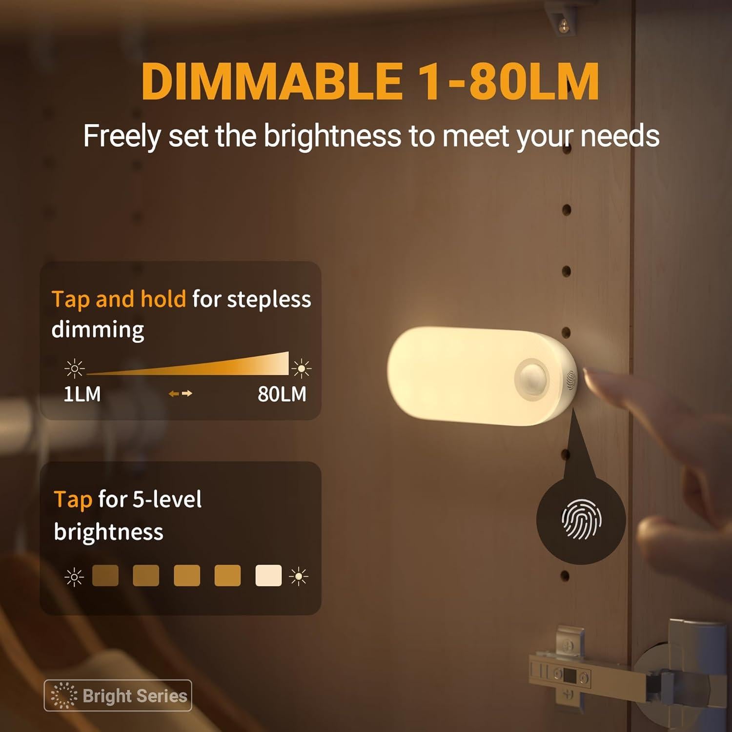 Luz Nocturna Recargable Lyridz con Sensor de Movimiento 1500mAh