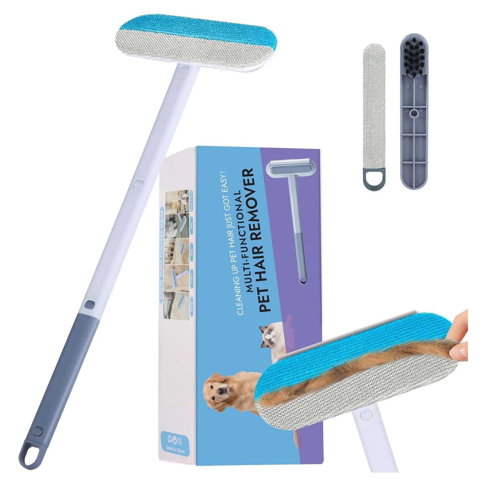Removedor de Pelo de Mascota QOIUSO 4 en 1 - Cepillo Lavable 60 cm