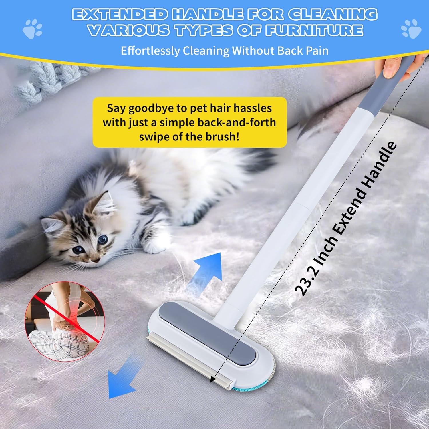 Removedor de Pelo de Mascota QOIUSO 4 en 1 - Cepillo Lavable 60 cm