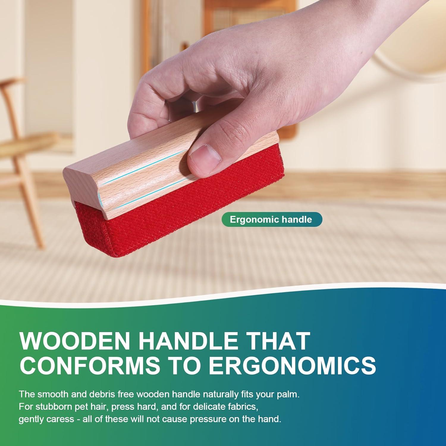 Paquete de 2 cepillos para pelusa DEBETOOL - Mango de madera