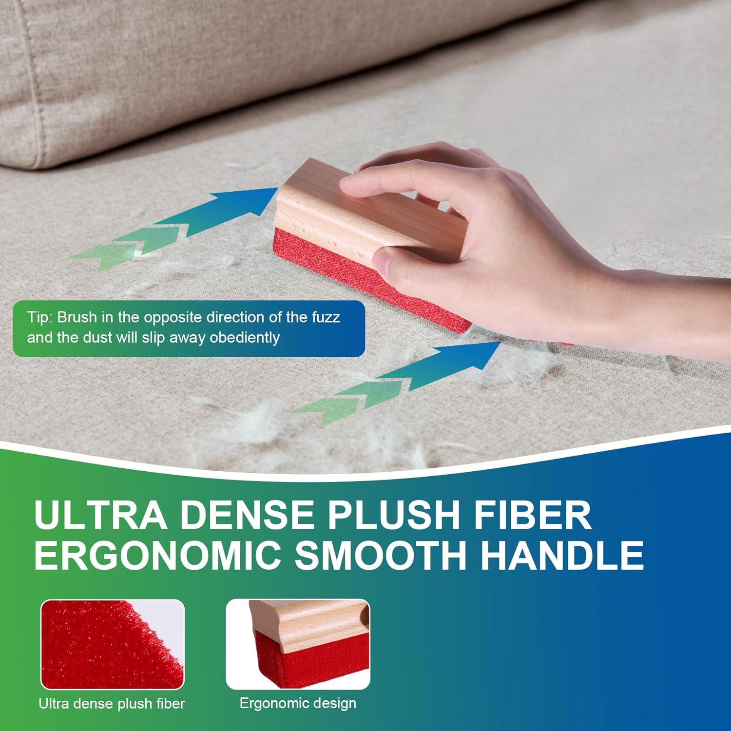 Paquete de 2 cepillos para pelusa DEBETOOL - Mango de madera