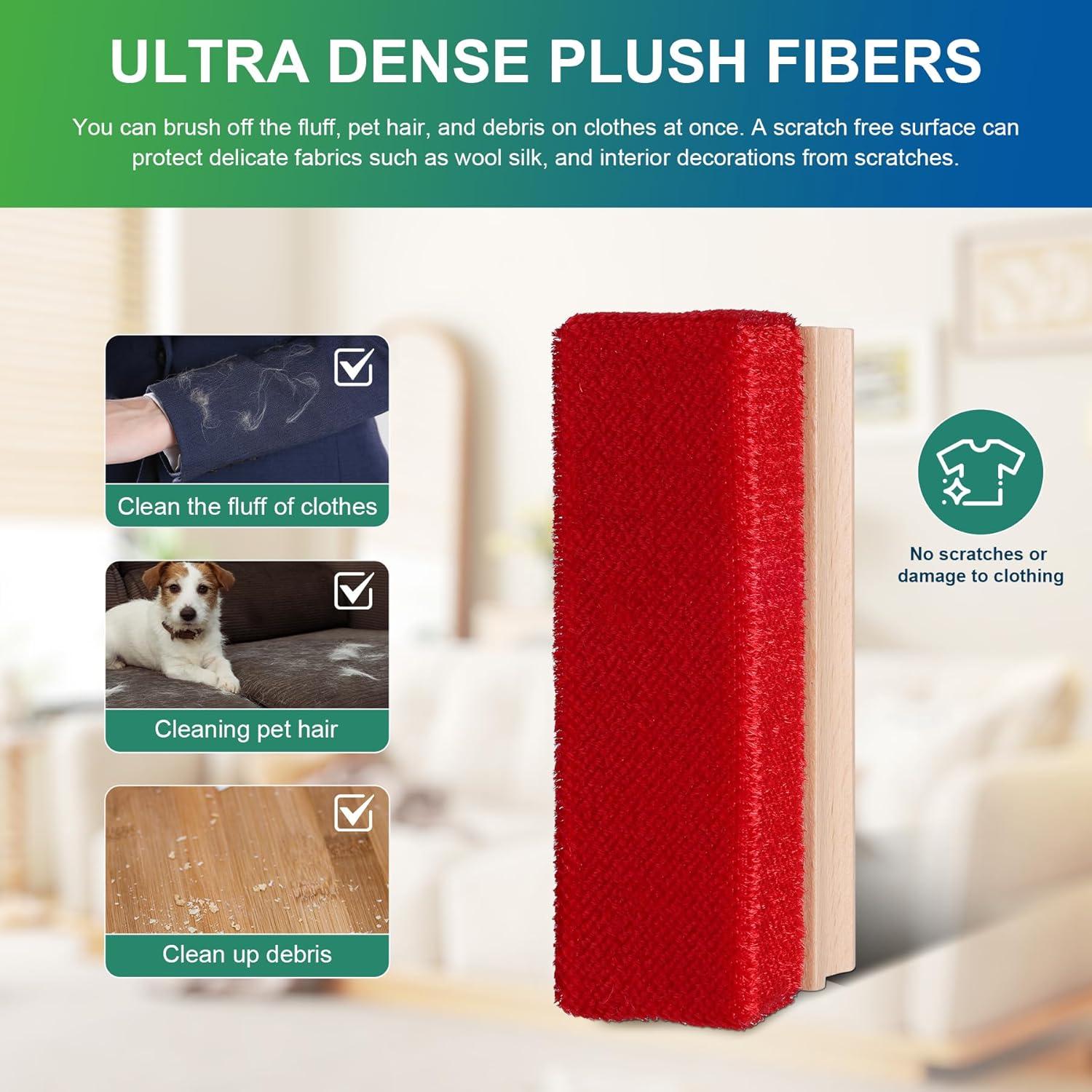 Paquete de 2 cepillos para pelusa DEBETOOL - Mango de madera