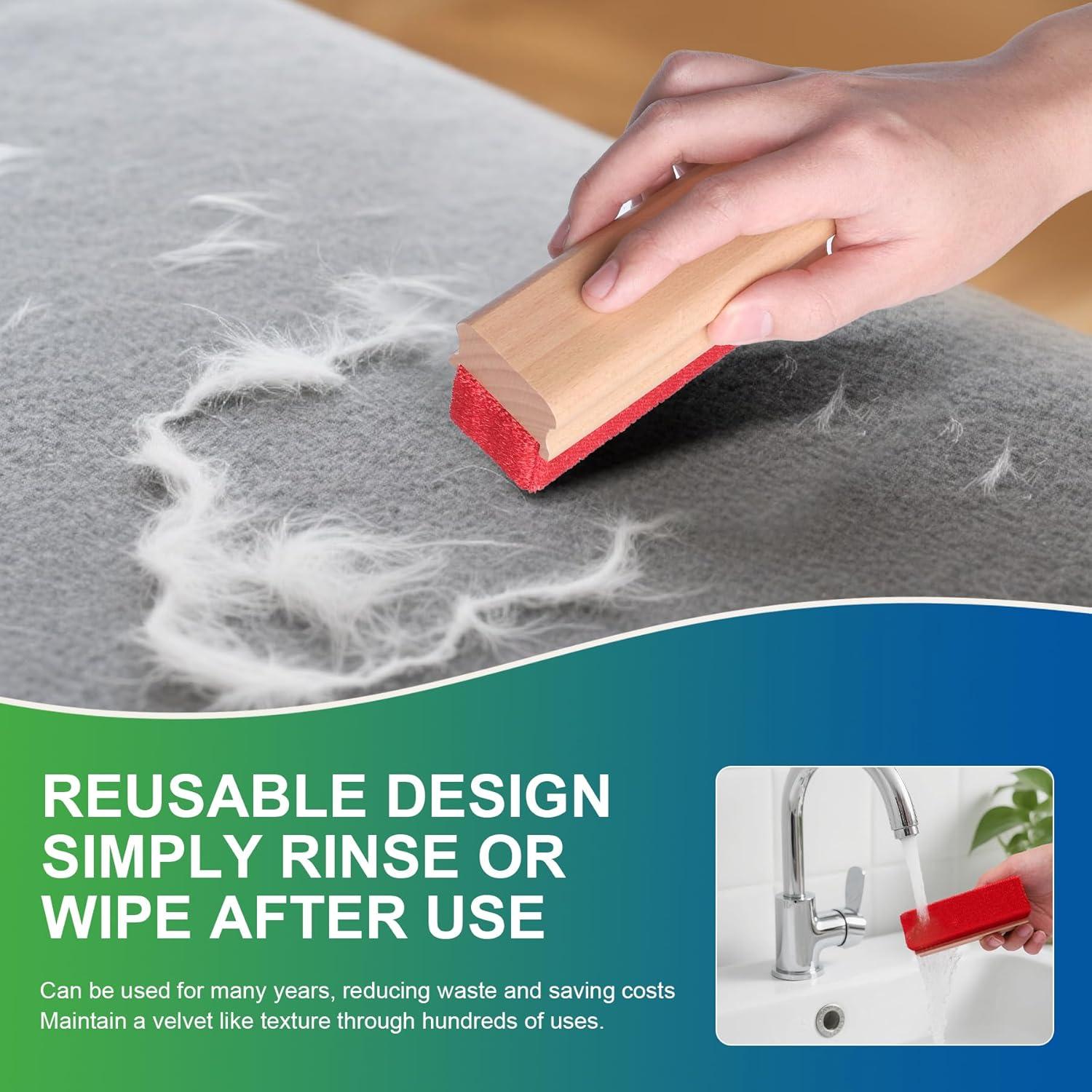 Paquete de 2 cepillos para pelusa DEBETOOL - Mango de madera