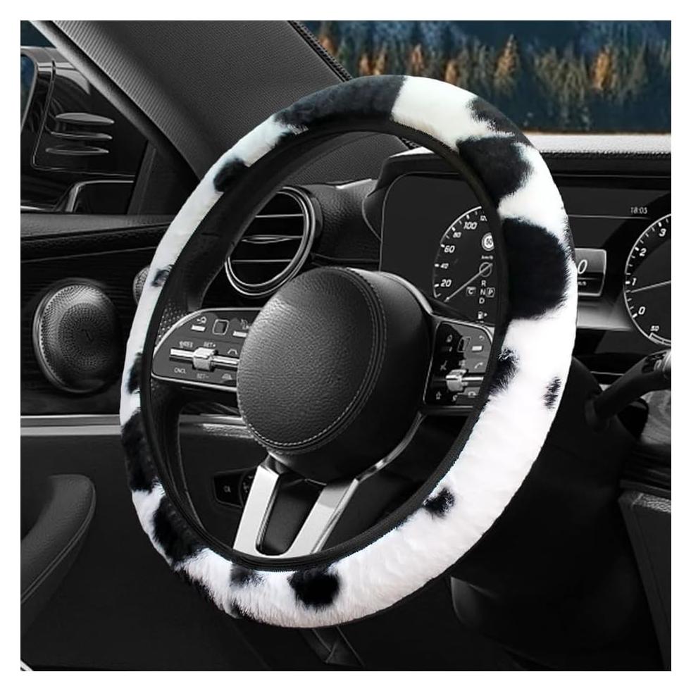 Cubierta de Volante de Coche YGDMD Negra 37-38 cm Suave