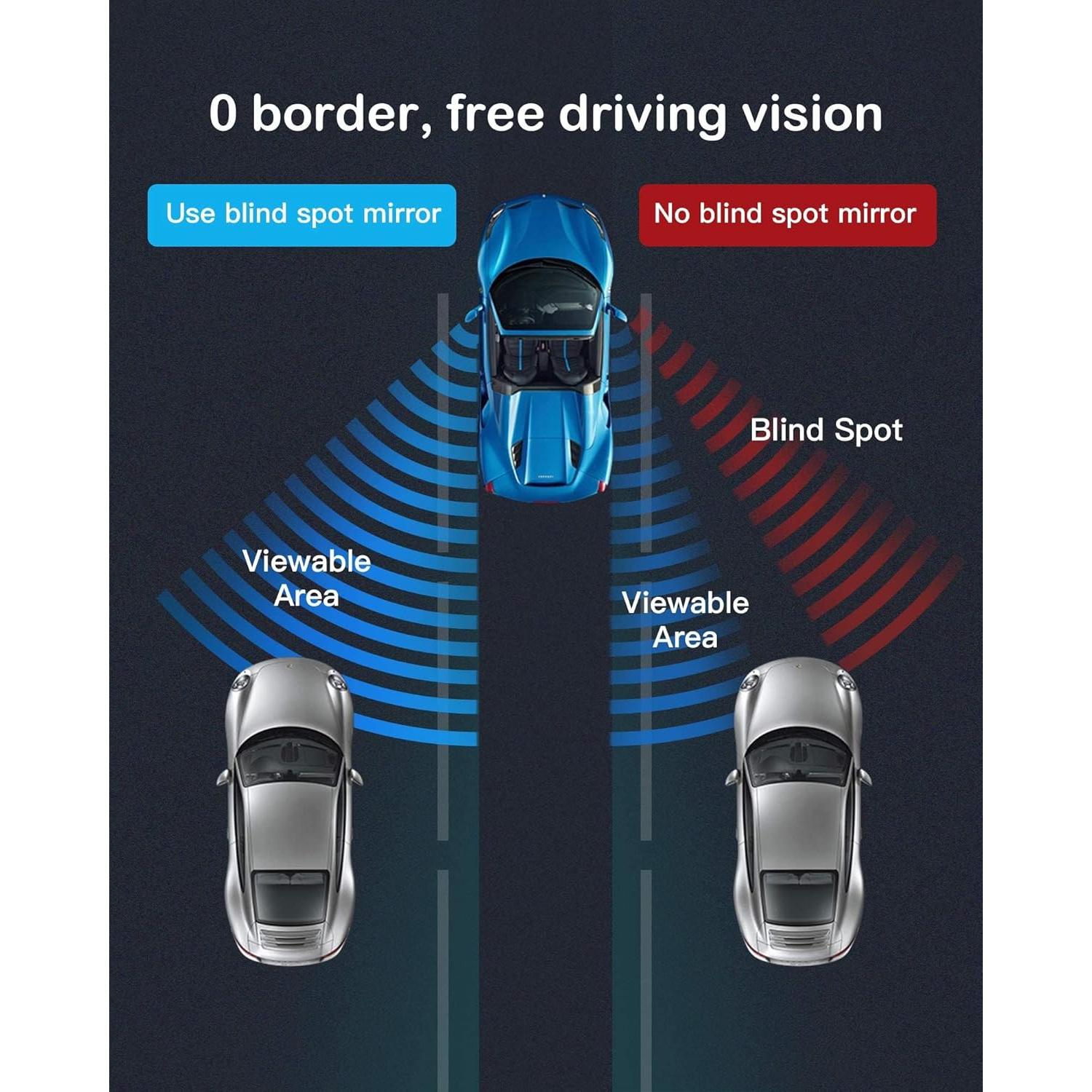 Espejo de Punto Ciego CUNCUI 5 cm Convexo Ajustable 360°