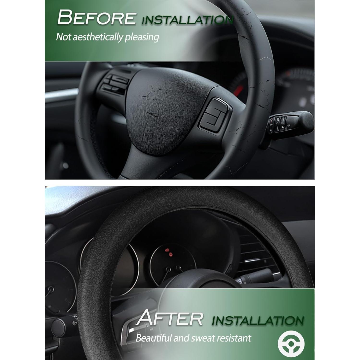 Cubierta de Volante LRITER FXPXL Silicona Antideslizante Negro