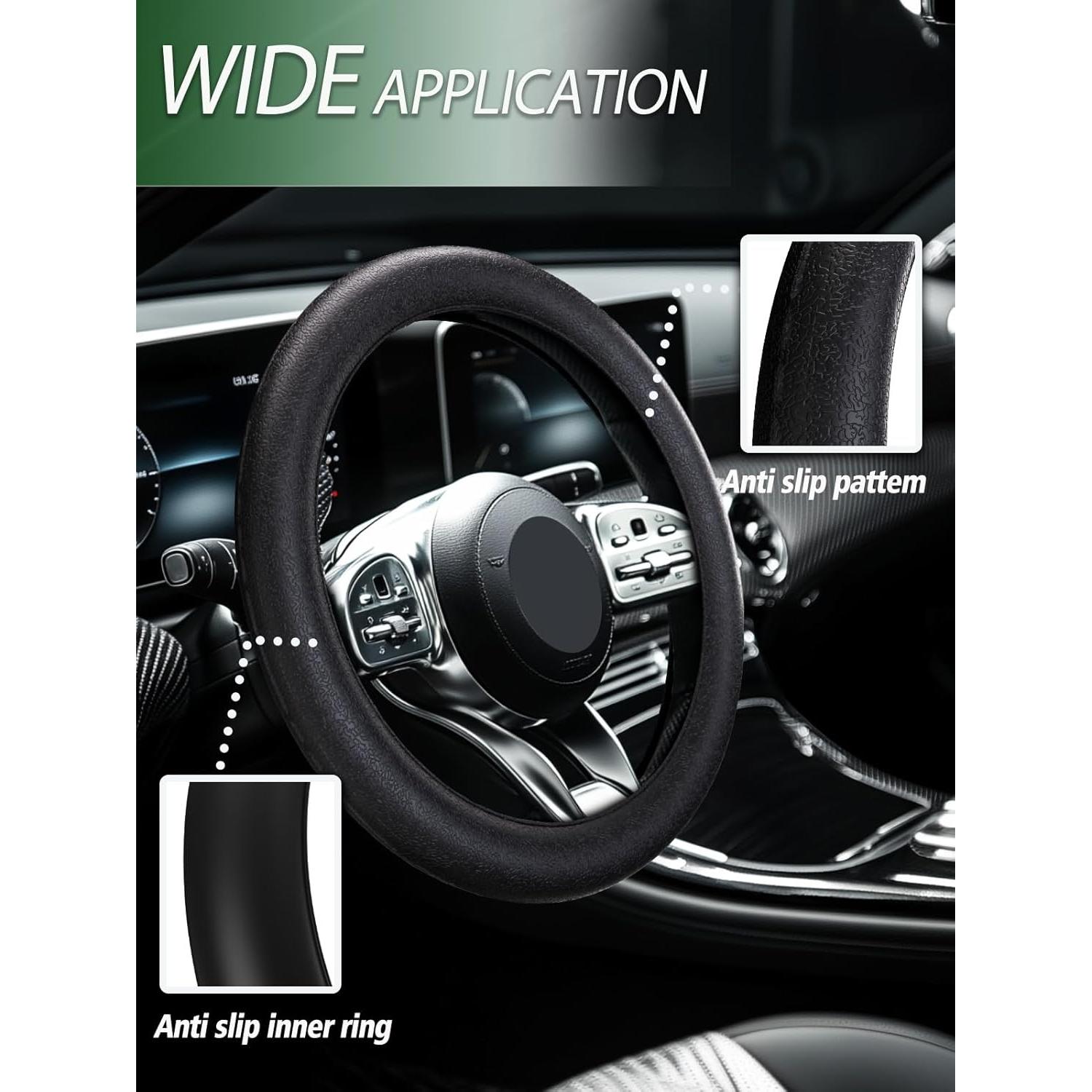 Cubierta de Volante LRITER FXPXL Silicona Antideslizante Negro