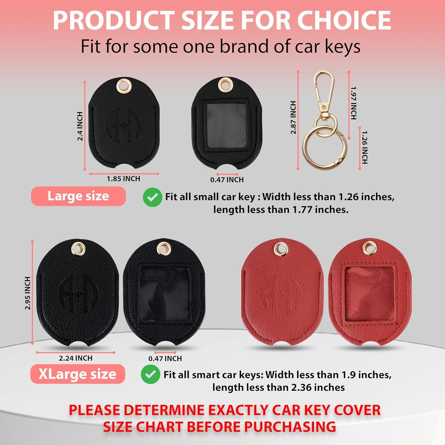 Funda de Llave de Coche ANHBKAR de Cuero PU Negra Grande