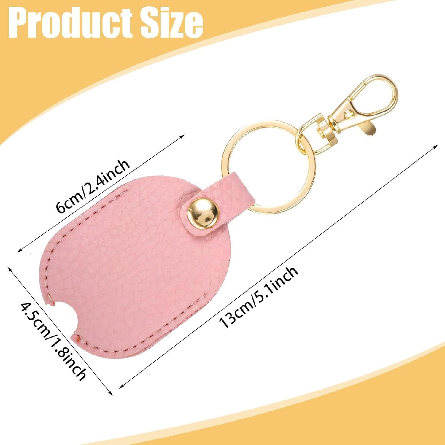 Funda de Llave de Cuero PU Larrel 2 Pcs Negro y Rosa