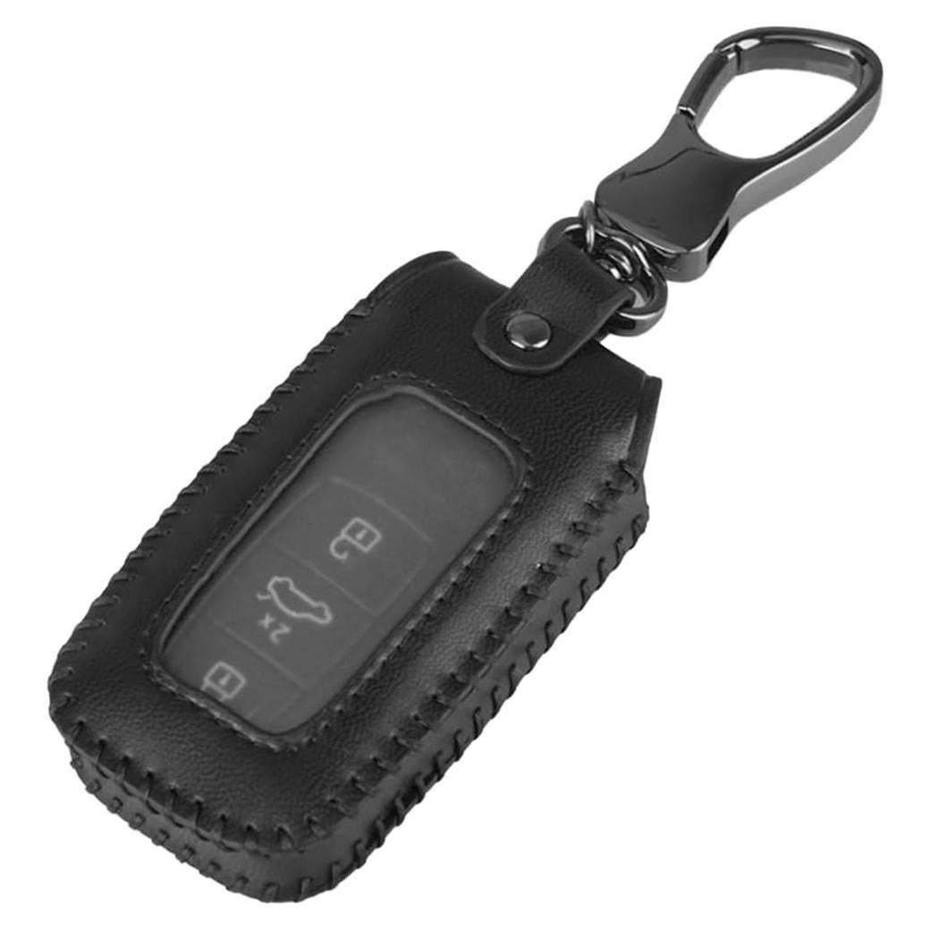 Funda de Llave de Coche Zipelo de Cuero Antipérdida 9x5cm