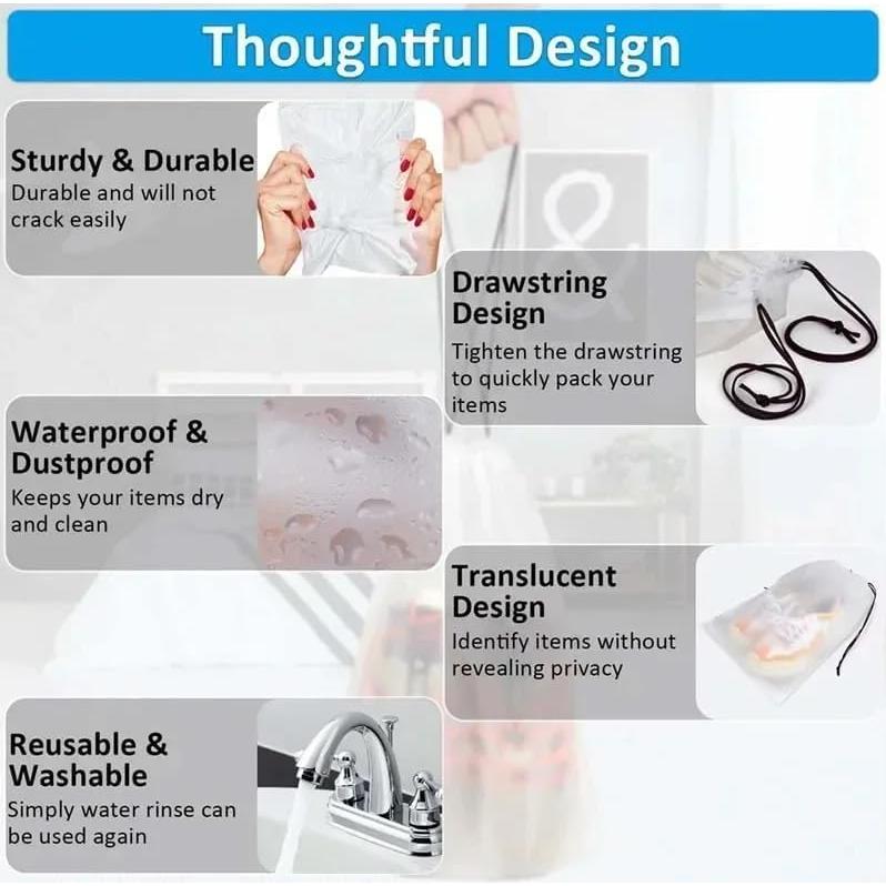 10 Bolsas de Almacenamiento de Zapatos Ecológicas Medianas