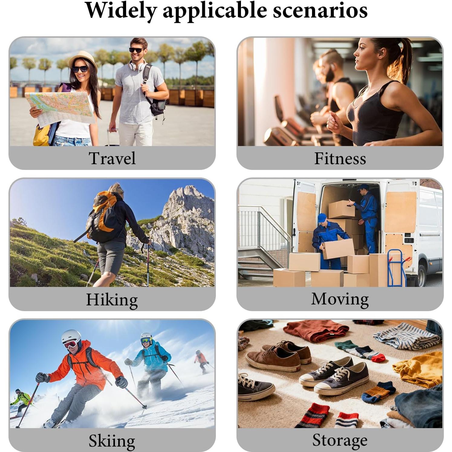 Juego de 8 Bolsas de Zapatos de Franela Beige para Viaje - 45.72cm x 22.86cm