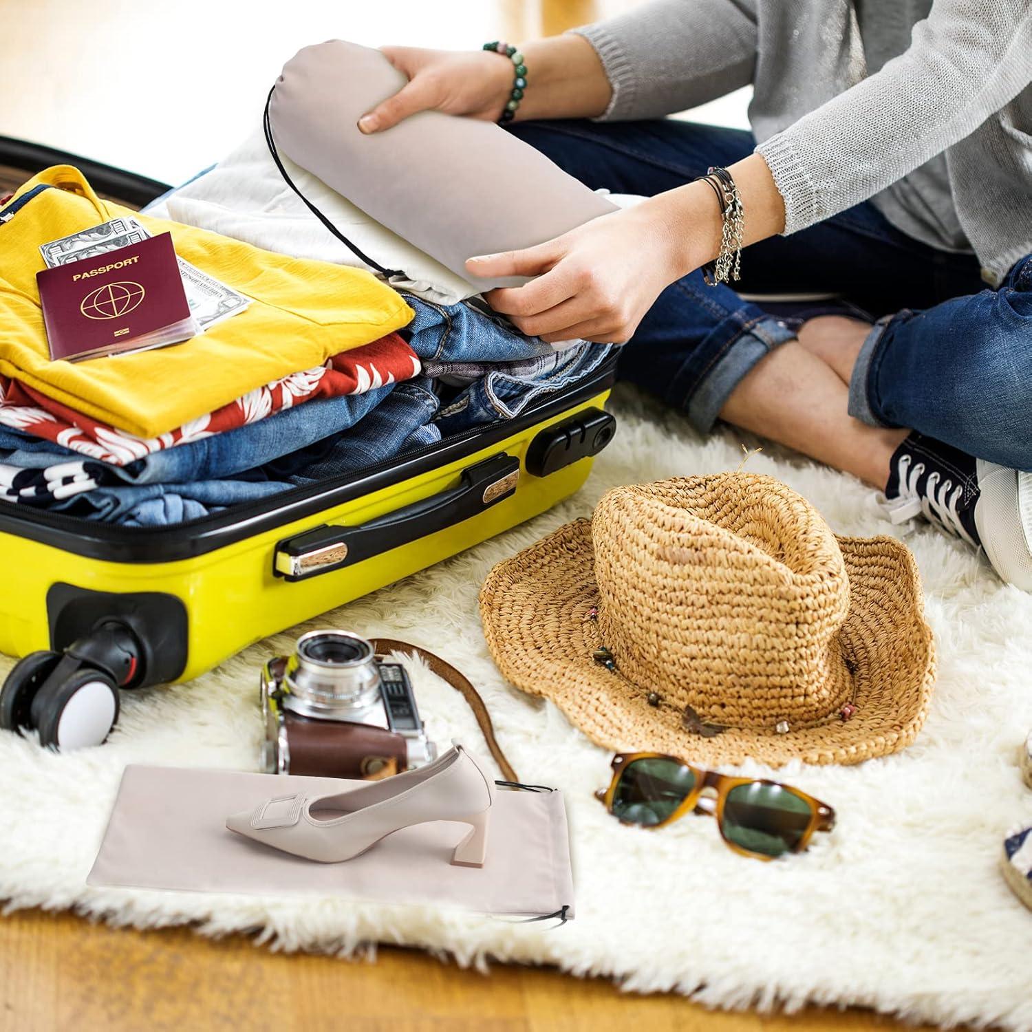 12 Bolsas de Polvo para Zapatos Beige Kenning 20x43 cm