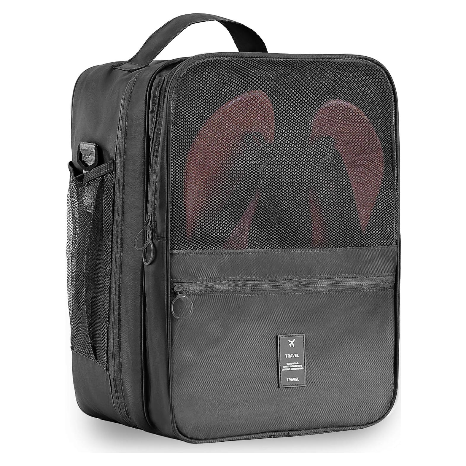 Bolsa de Zapatos de Viaje Uprimeasy 4 Pares Impermeable Negra