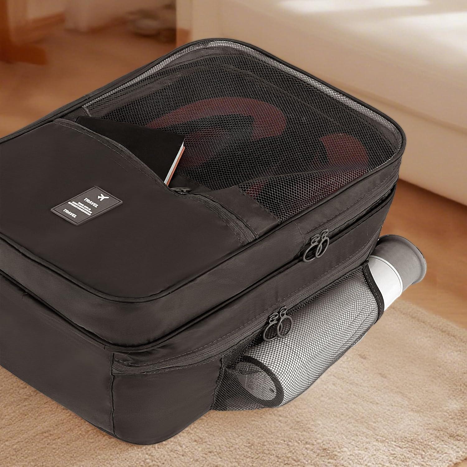 Bolsa de Zapatos de Viaje Uprimeasy 4 Pares Impermeable Negra