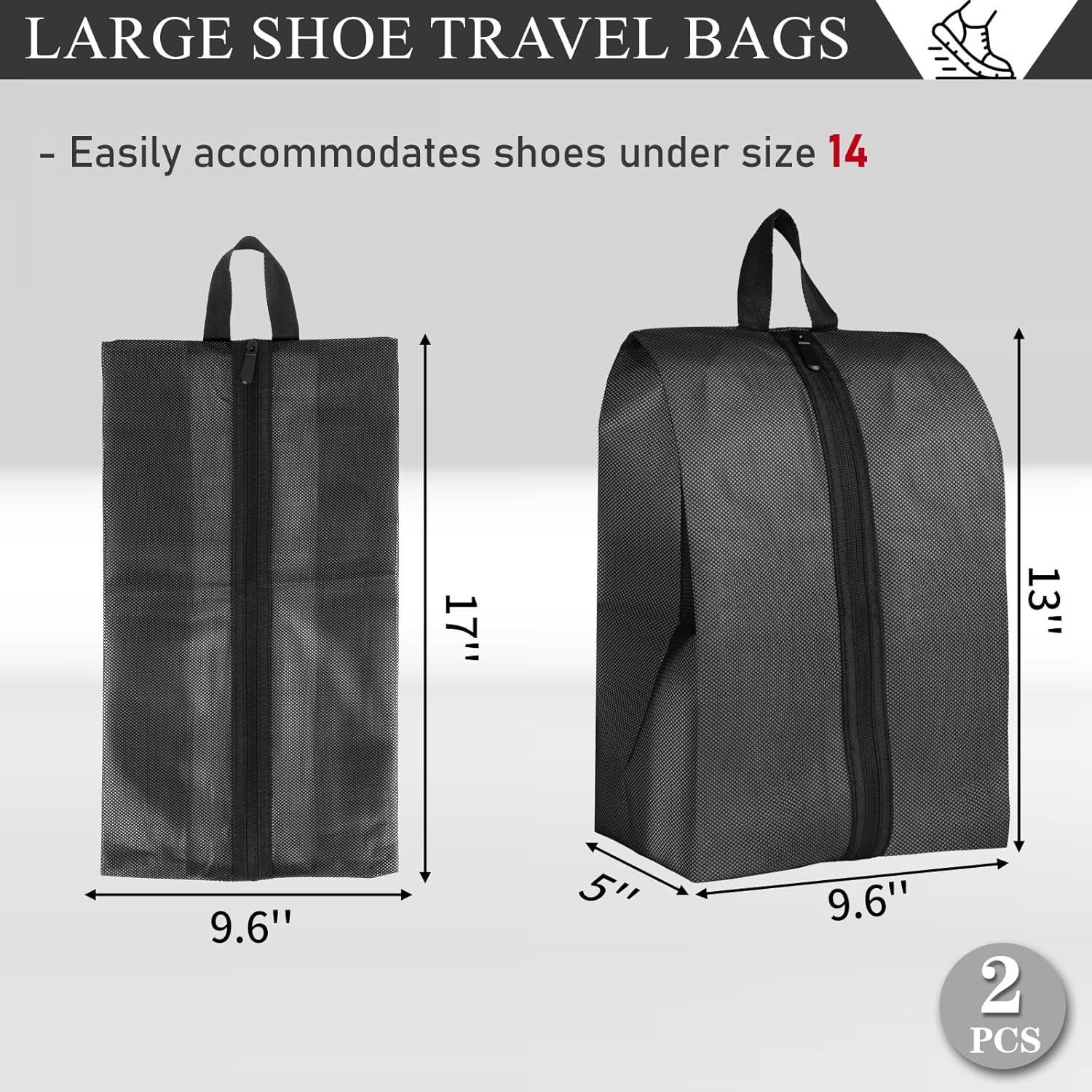 Set de 2 Bolsas para Zapatos de Viaje Impermeables 24.4x12.7cm