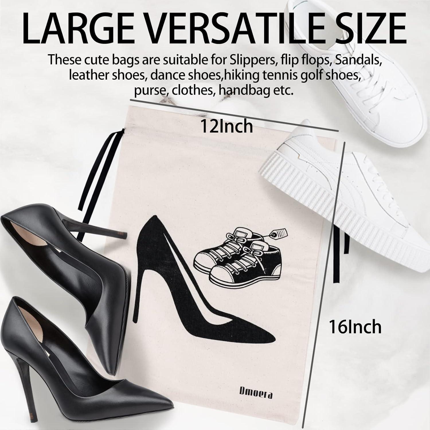 Juego de 4 bolsas de viaje para zapatos Dmoera - Algodón 100%