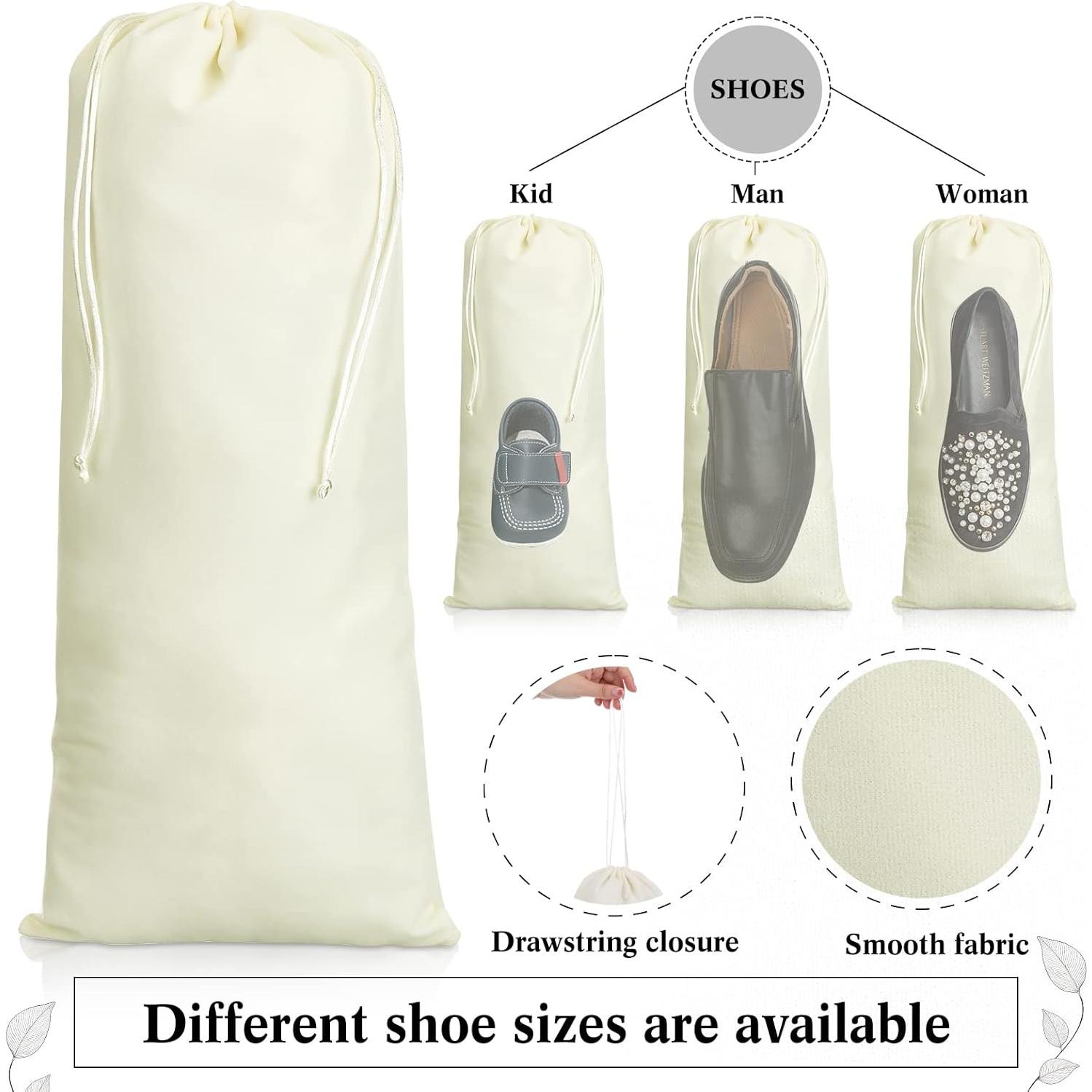 12 Bolsas de Polvo para Zapatos Chumia Beige 45x20 cm