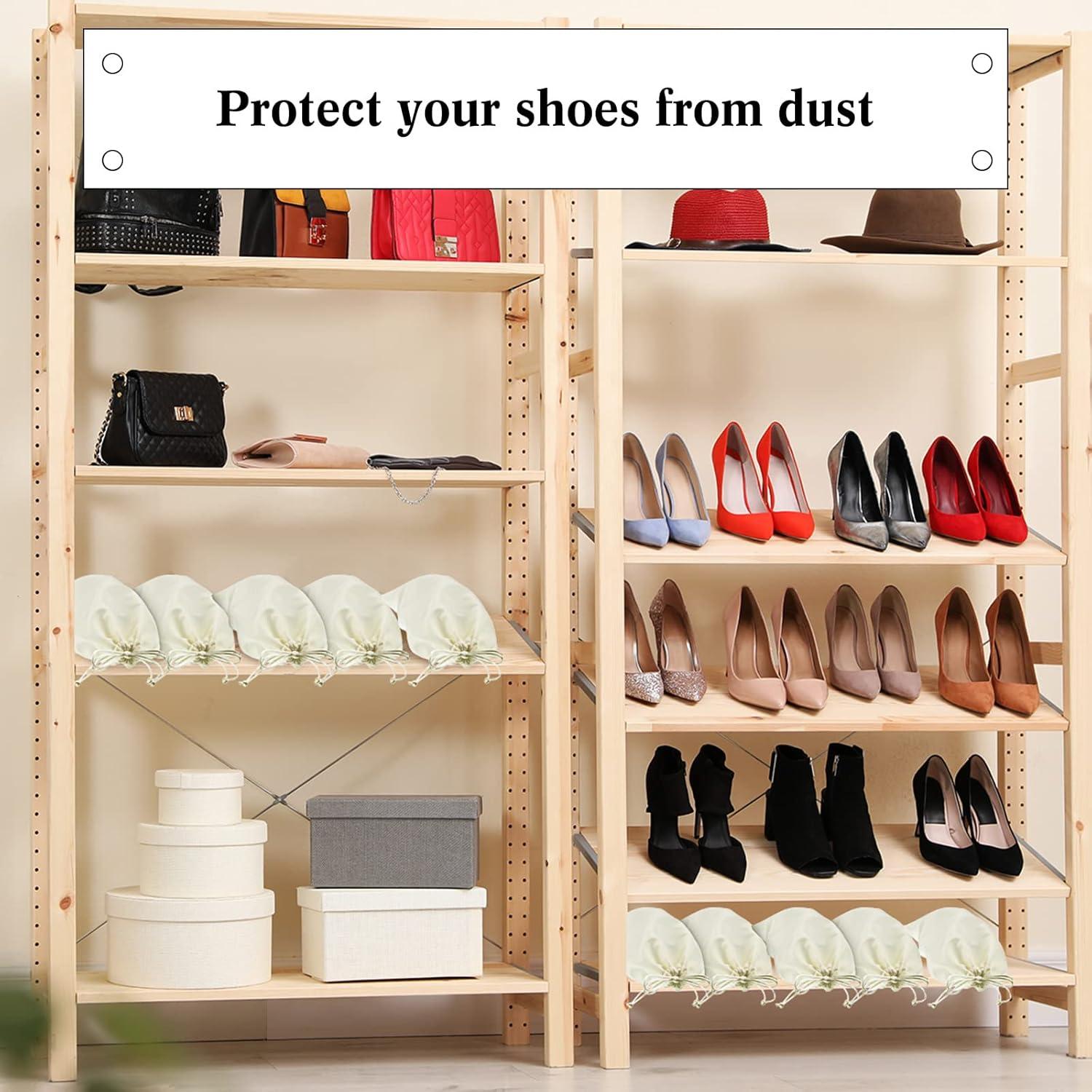 12 Bolsas de Polvo para Zapatos Chumia Beige 45x20 cm