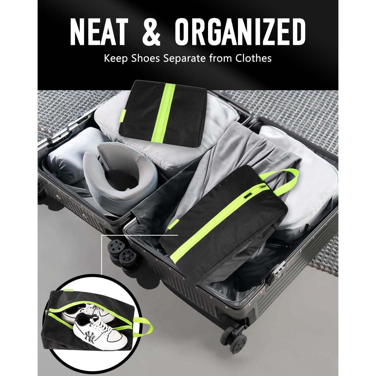 Bolsa para zapatos a prueba de olores GLO-A061 - Negro Verde