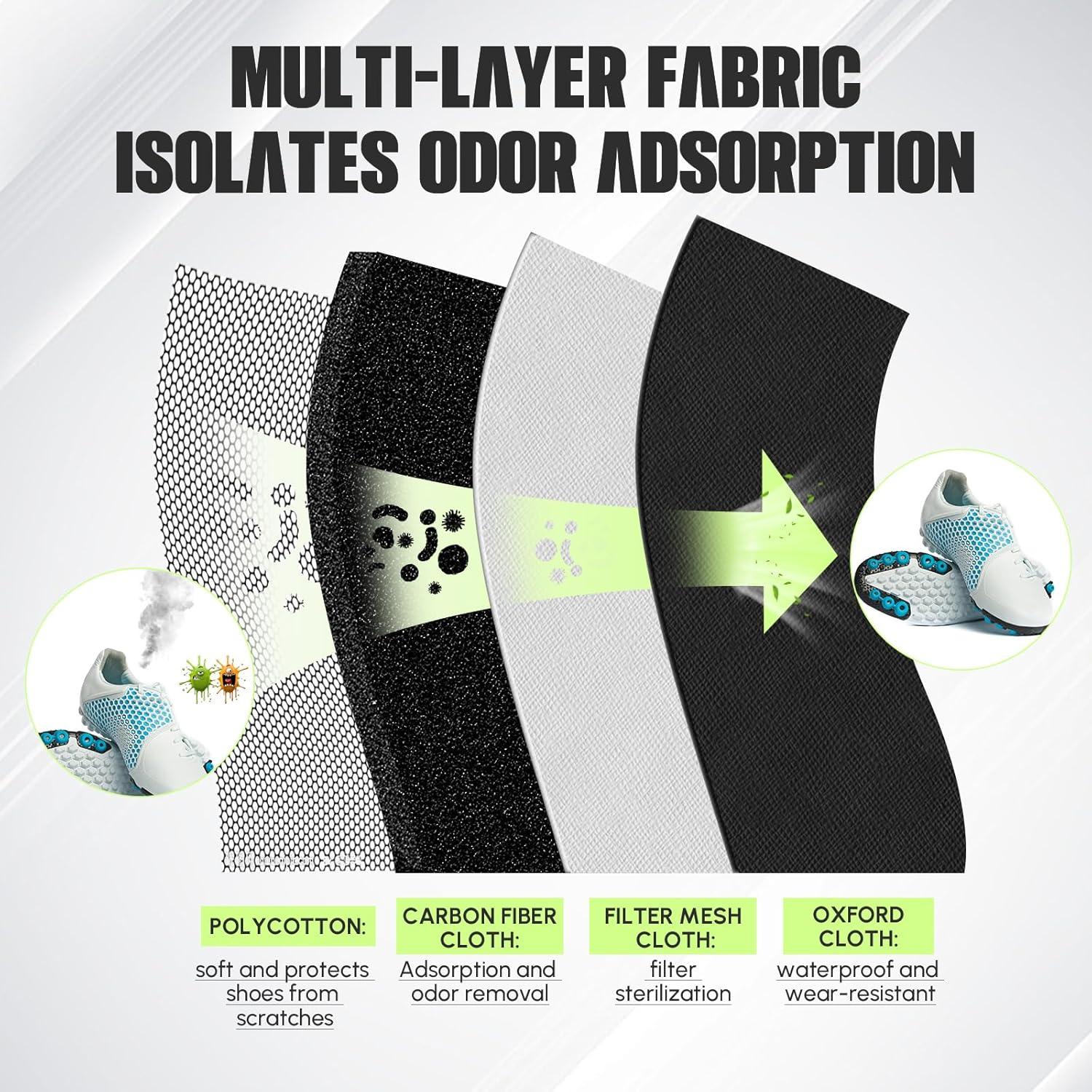 Bolsa para zapatos a prueba de olores Vincreem 41x23x12cm Gris