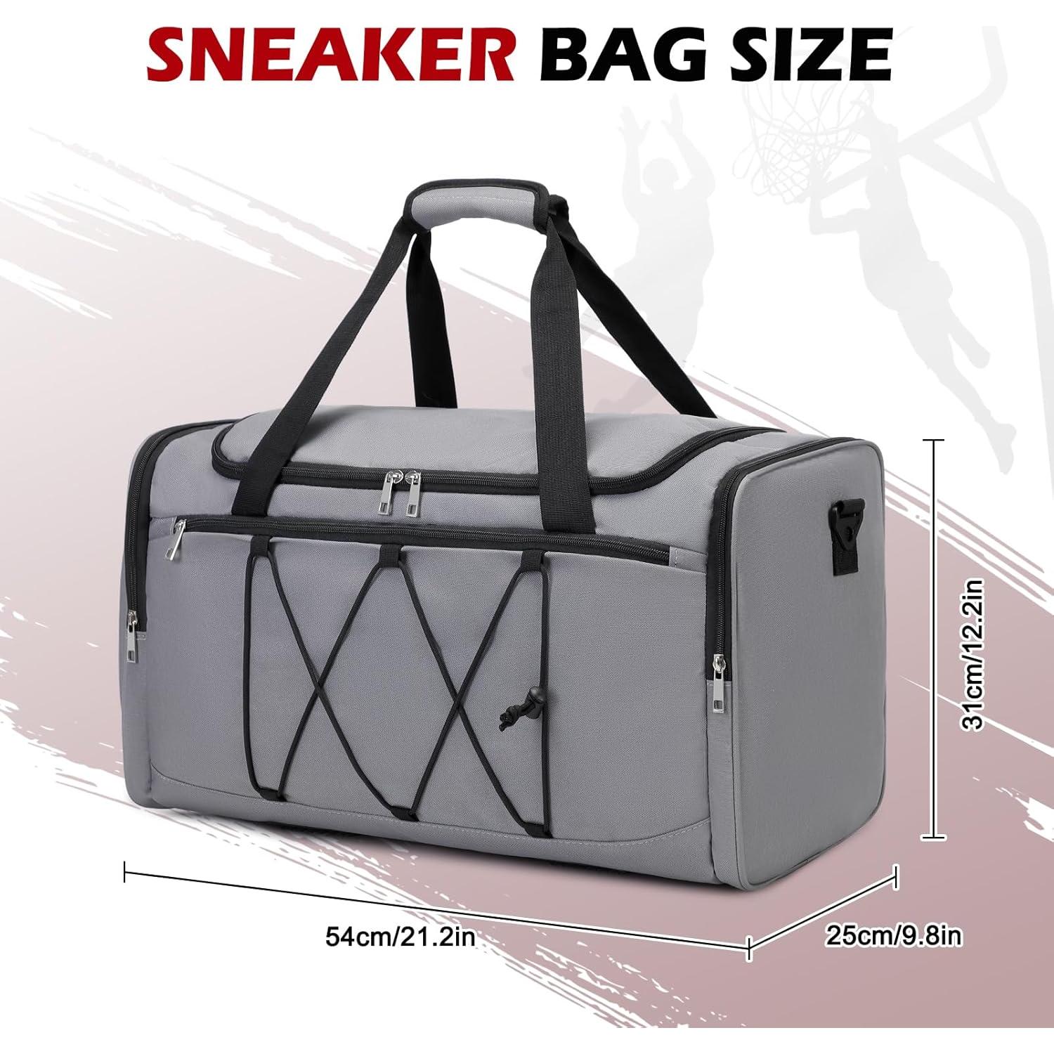 Bolsa de Zapatillas de Viaje Gris para 4 Pares hasta Talla 14