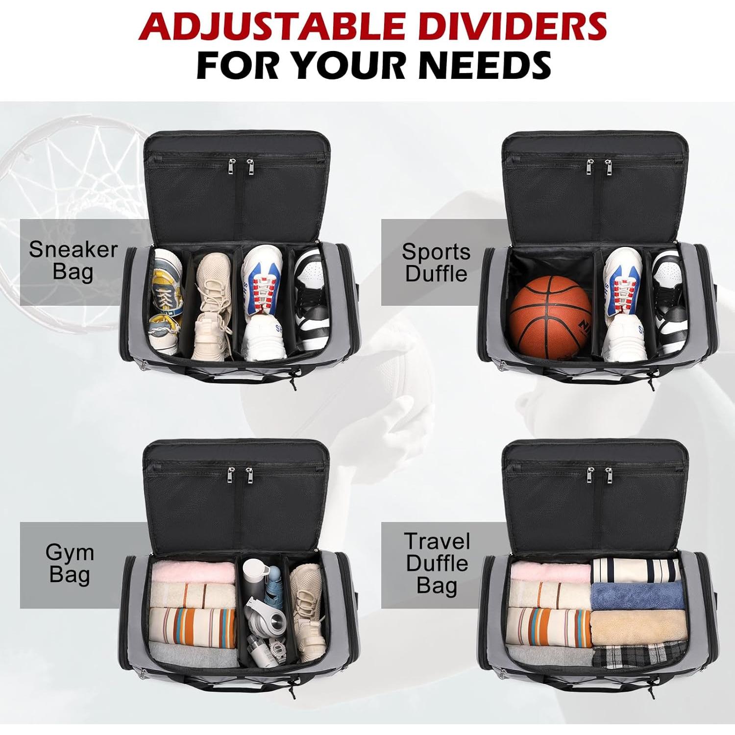 Bolsa de Zapatillas de Viaje Gris para 4 Pares hasta Talla 14