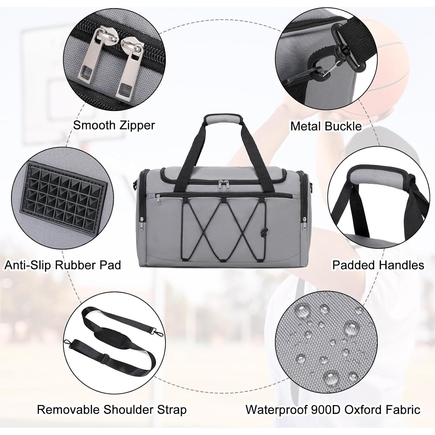 Bolsa de Zapatillas de Viaje Gris para 4 Pares hasta Talla 14