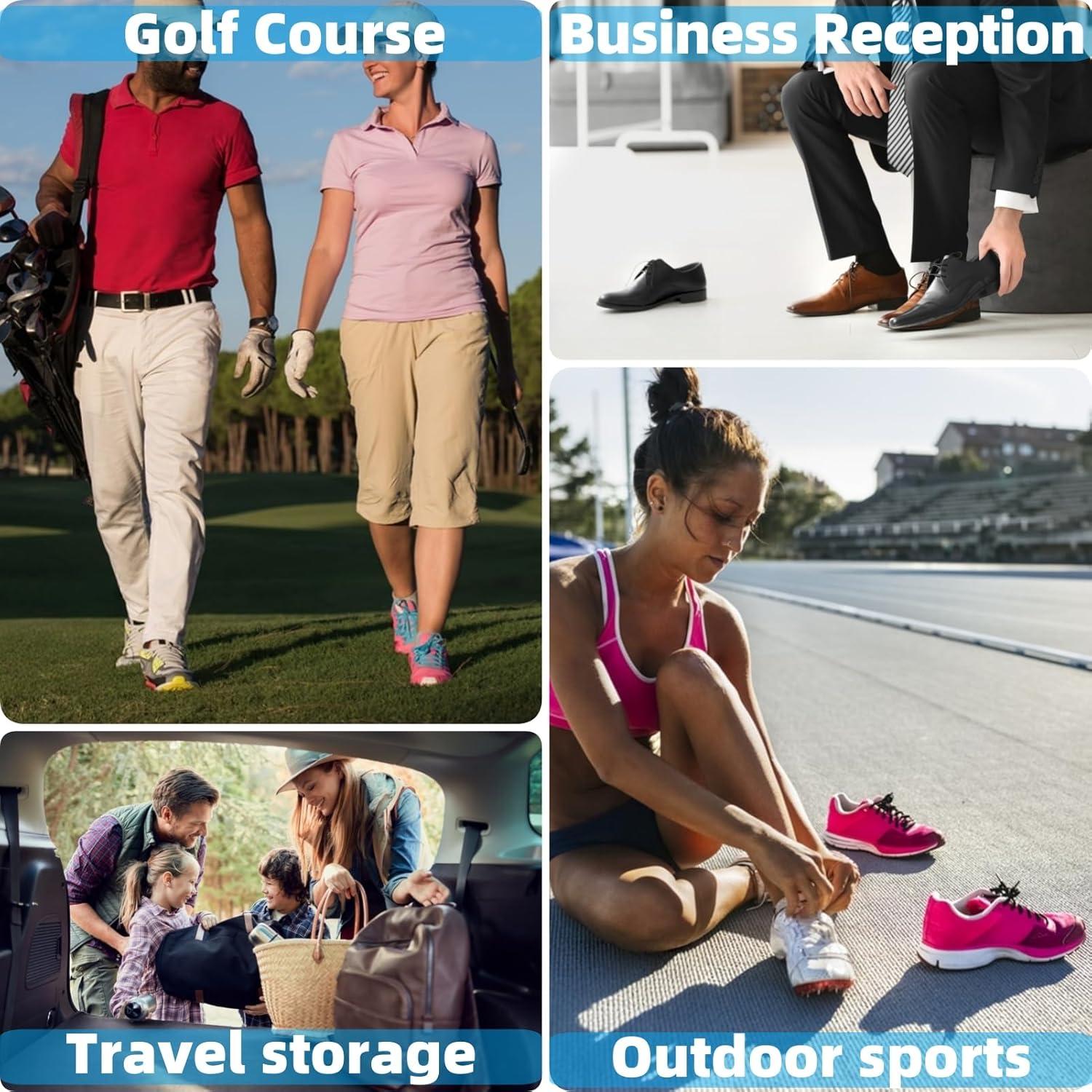 Bolsa de Zapatos de Golf Voyboced Negra Impermeable 32.5x23.5cm