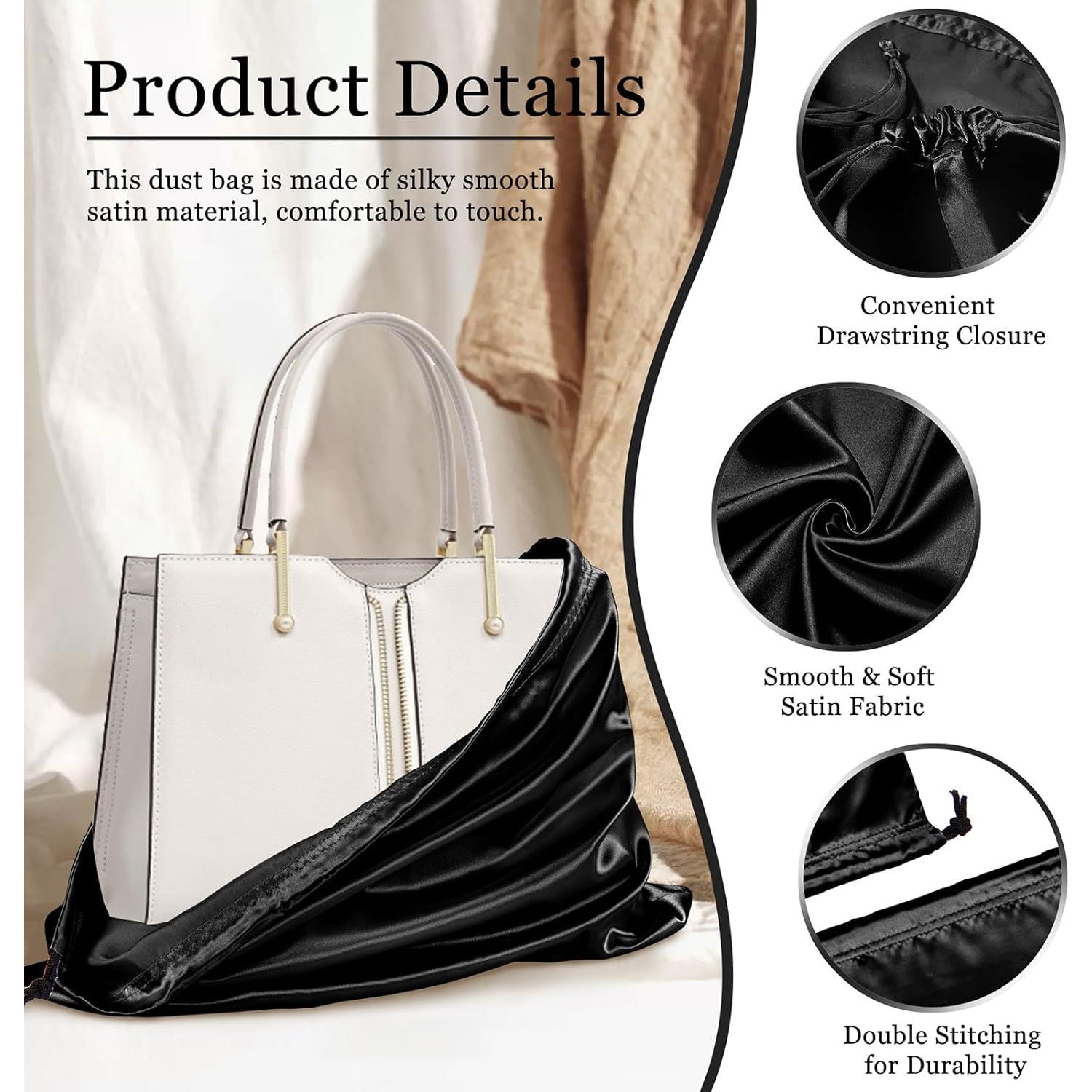 Bolsas de Polvo de Satén P Pothuiny 2 Pcs 50x40cm y 60x50cm