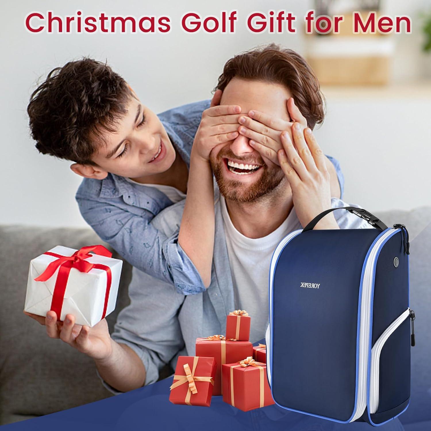 Bolsa para Zapatos de Golf YOREPEK Azul con Ventilación y Asa